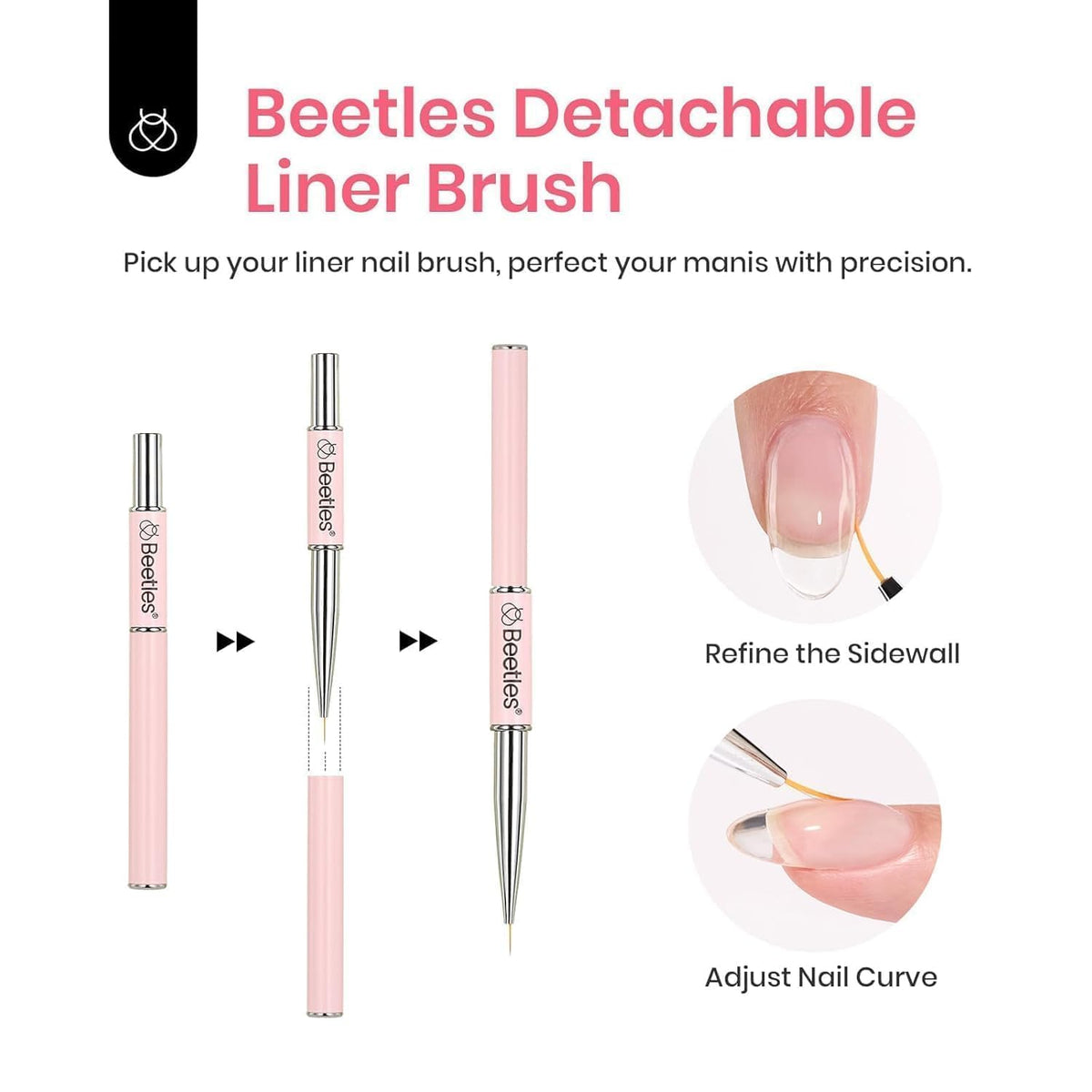 Beetles HEMA Free Builder Nail Gel with No Wipe Top Coat Gel Nail Polish and Base Coat Set for