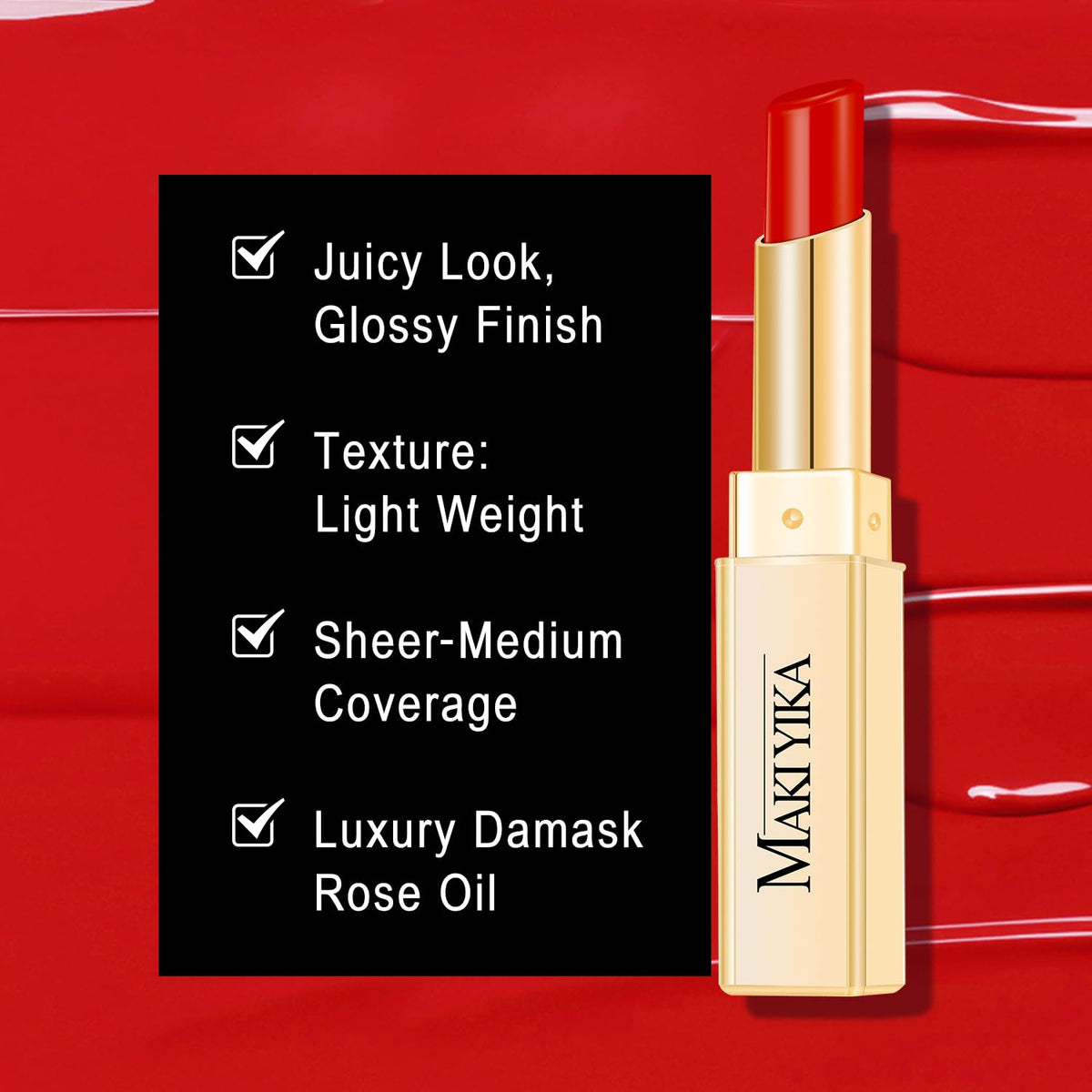 3Pc Moisture Lipsticks for Women Nude Pink Red Lipstick Hydrate Tinted Lip Balm for Dry Cracked