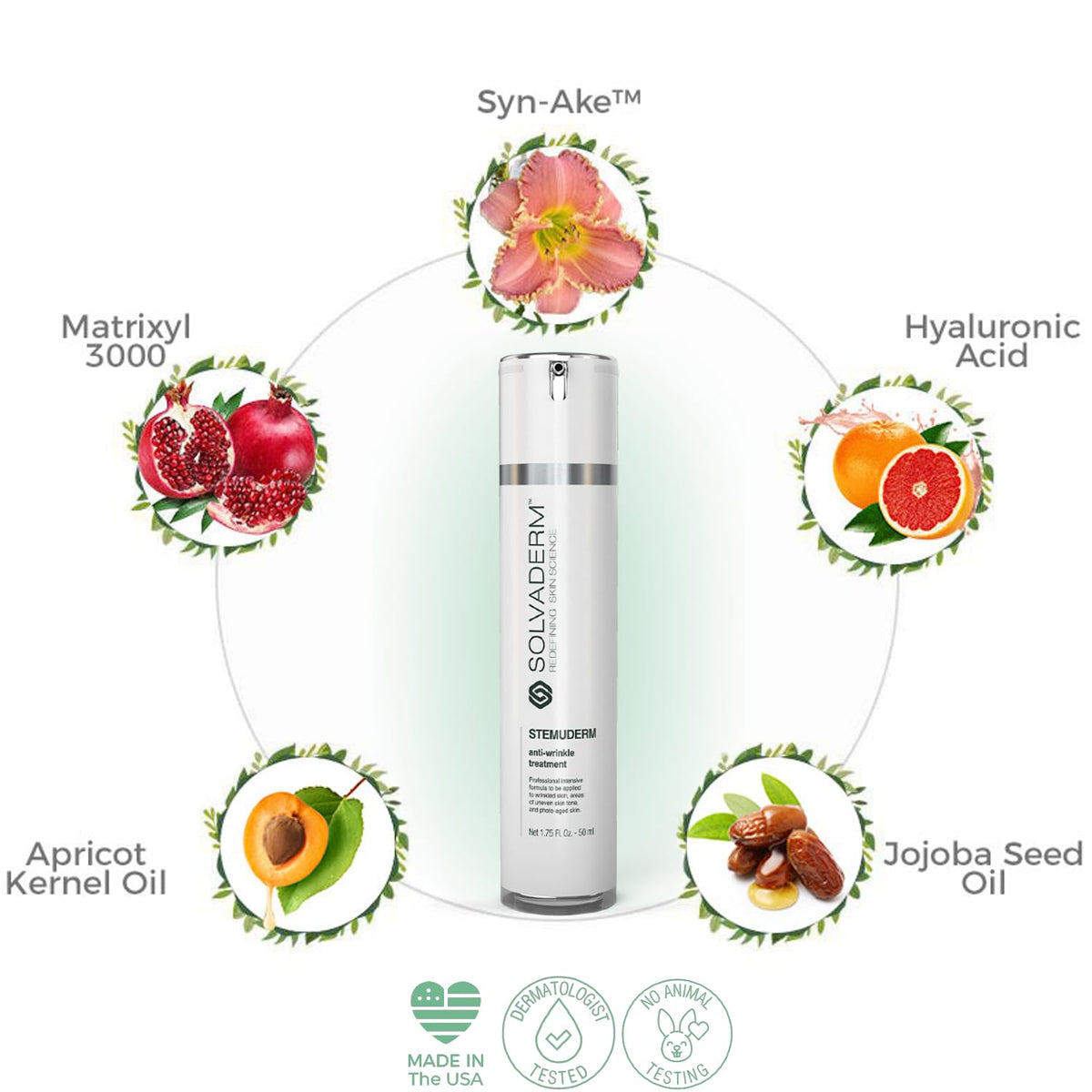 Stemuderm Face & Eye Cream - Anti Aging Skincare - Daily Moisturizer for Fine Lines, Wrinkles &