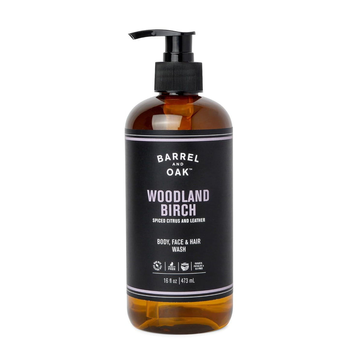 Barrel & Oak All-in-One Wash for Face, Hair, & Body, Vegan & Hydrating Face, Shampoo and Body Wash
