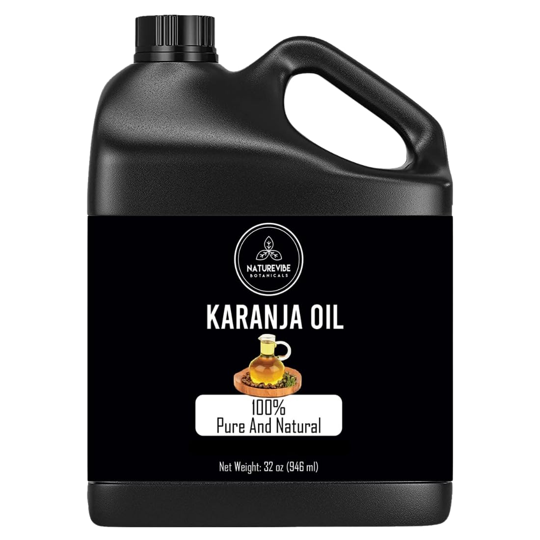 Naturevibe Botanicals Karanja Oil 32 Ounces | 100% Pure and Natural | Great for Skin Care and Hair