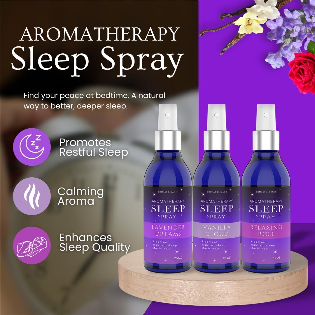 Pillow Sleep Spray Mist for Deep Sleep | Help Stress & Anxiety Relief Aid | (Pack of 3) Calming