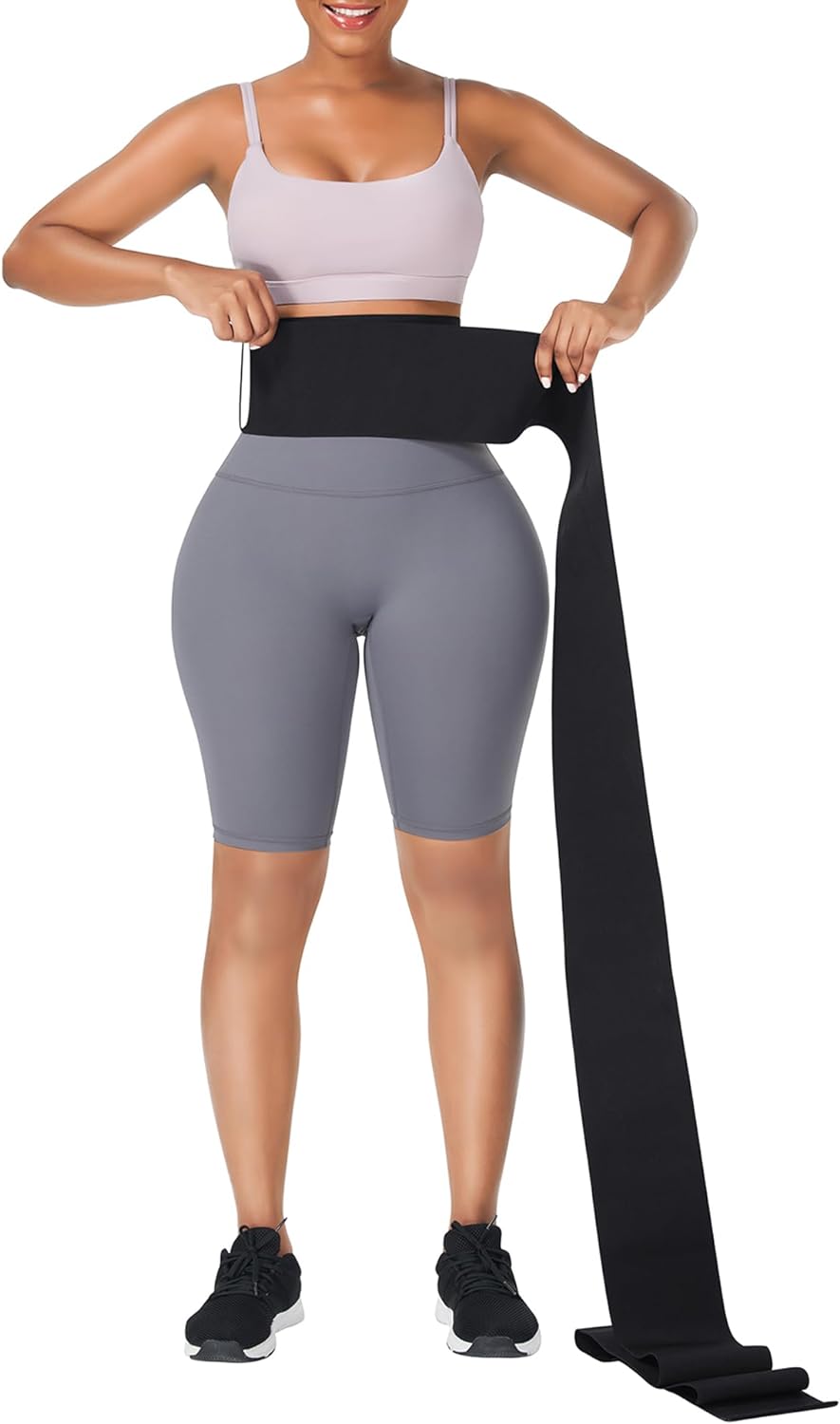 FeelinGirl Waist Trainer for Women Bandage Wrap Trimmer Belt Long Torso Tummy Wraps Belly Body