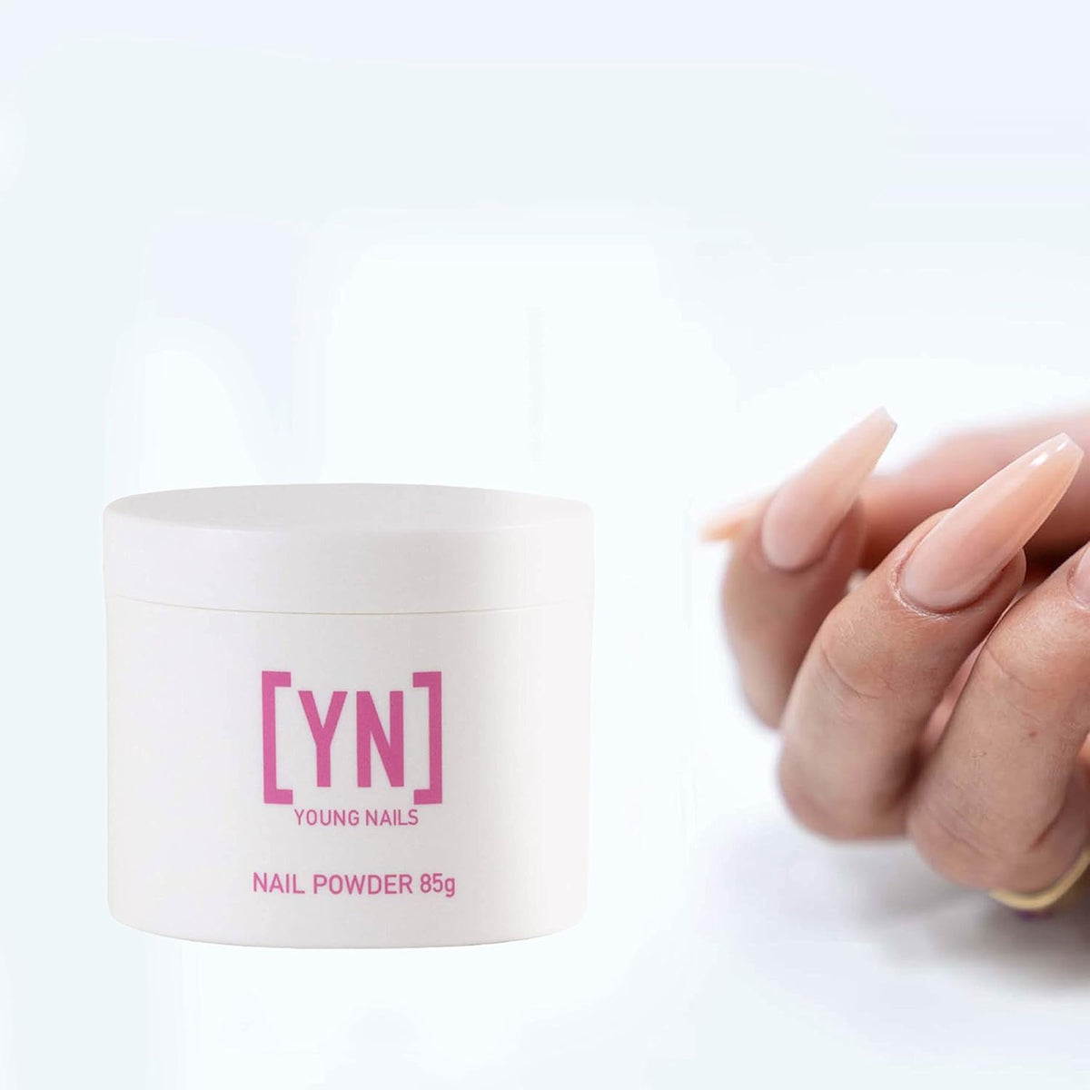 Young Nails Acrylic Core Powder - Self-Leveling Acrylic Nail Powder, Clear Nude Pink White Acrylic