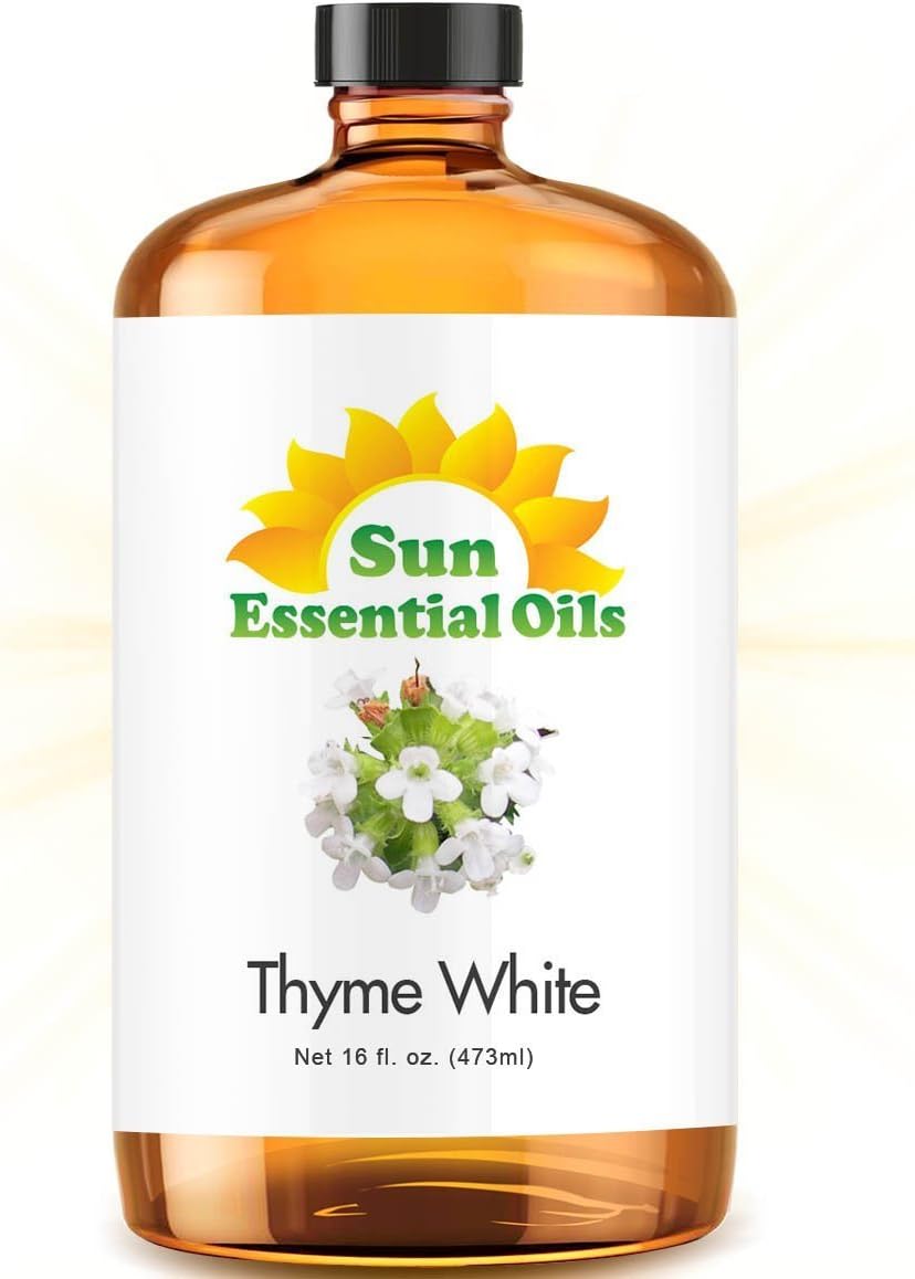 Sun Essential Oils Thyme Essential Oil 16oz for Aromatherapy Diffuser, Helps Fight Acne, Enhance