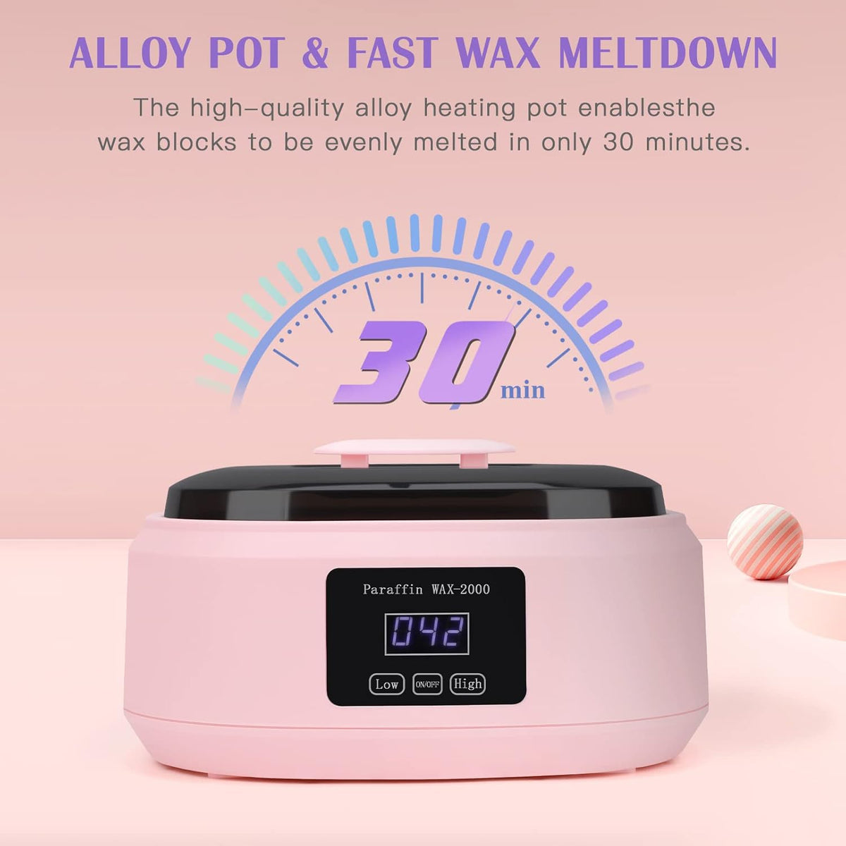 Biutee Paraffin Wax Machine Touchscreen 3500ml Paraffin Wax Warmer with 4 Pack Lavender Wax 30Min