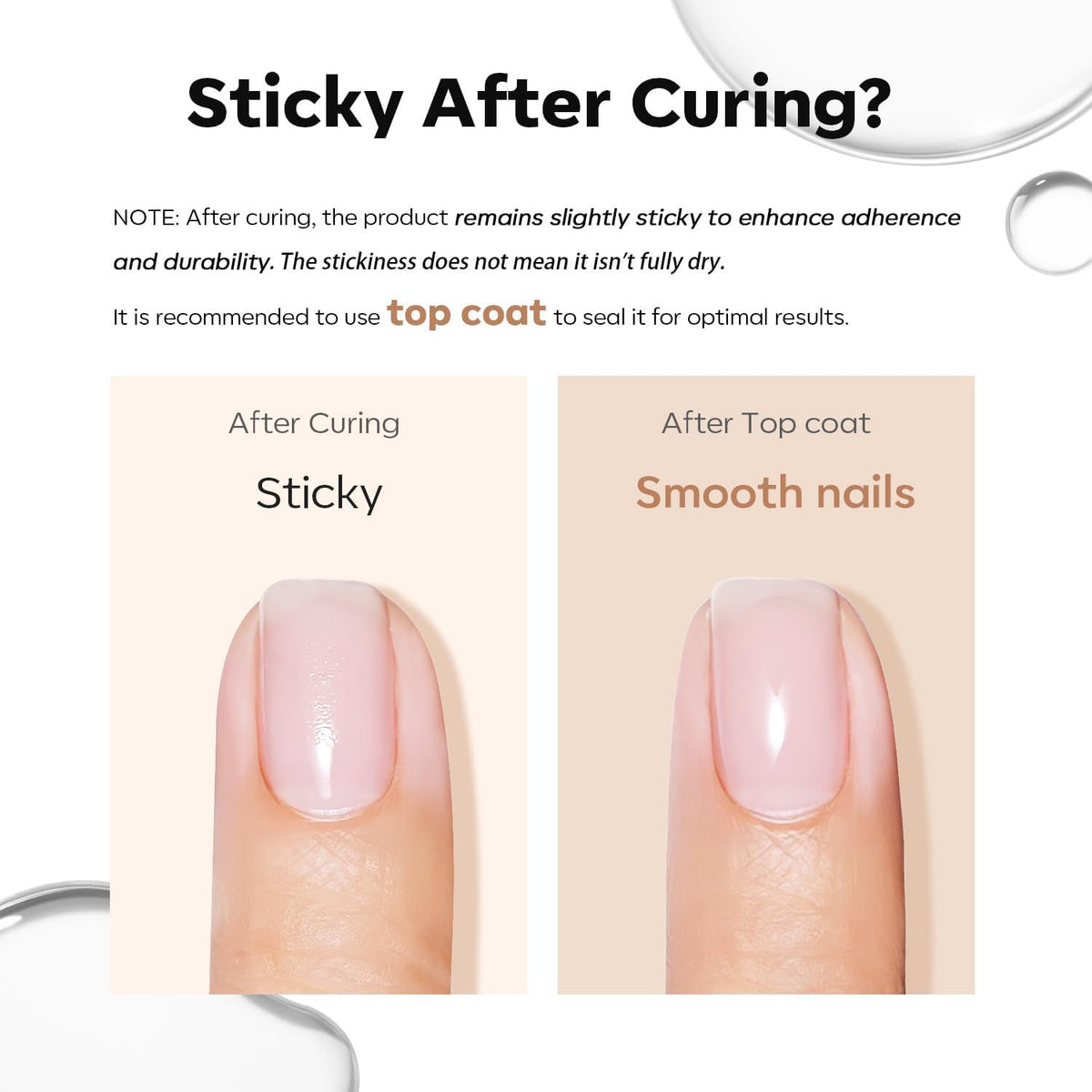 modelones 3 Pcs Top Coat Builder Nail Gel with Gel Base, No Wipe - Shine Finish and Long Lasting