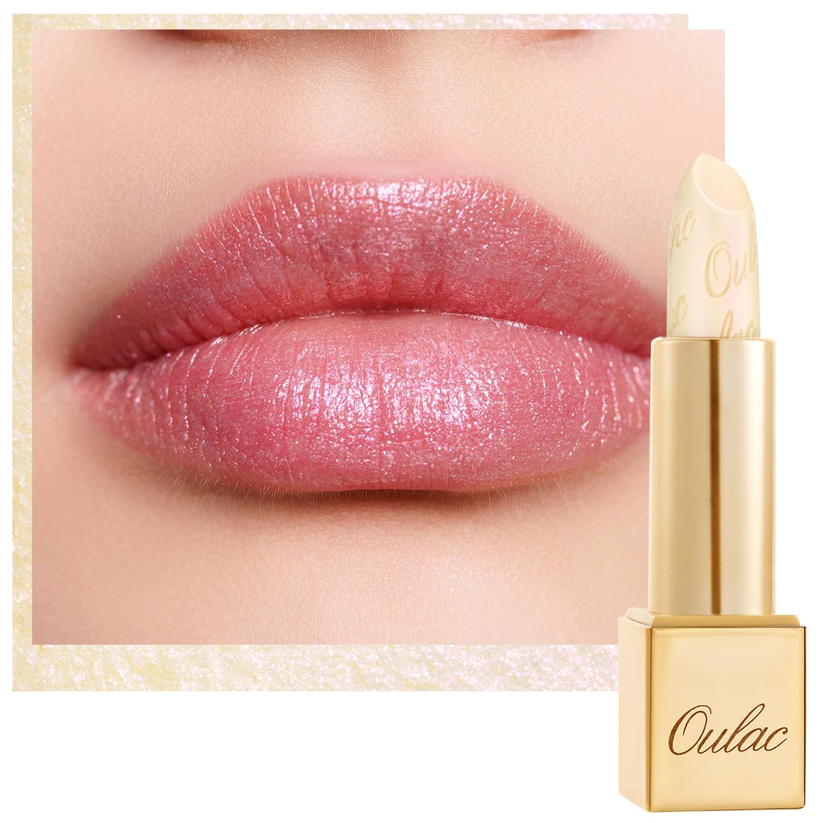 Oulac Glitter Lipstick for Women with Metallic 3D Shine Lightweight Hydrating Formula, High Impact