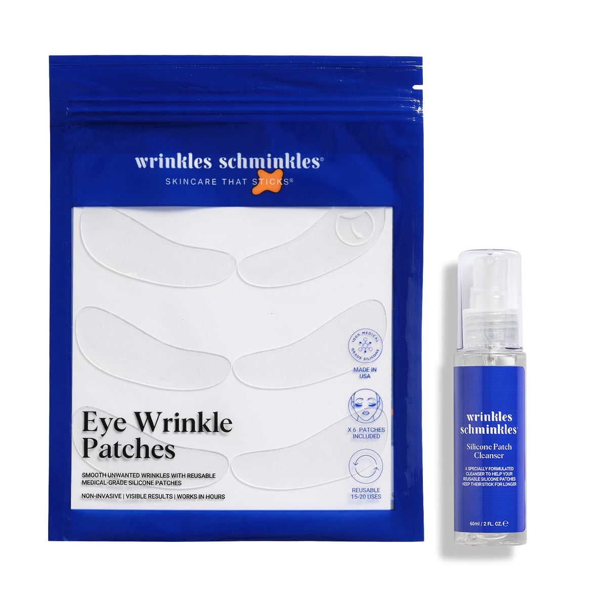Wrinkles Schminkles Under Eye Wrinkle Starter Pack - Set of Reusable Under Eye Wrinkle Patches (3