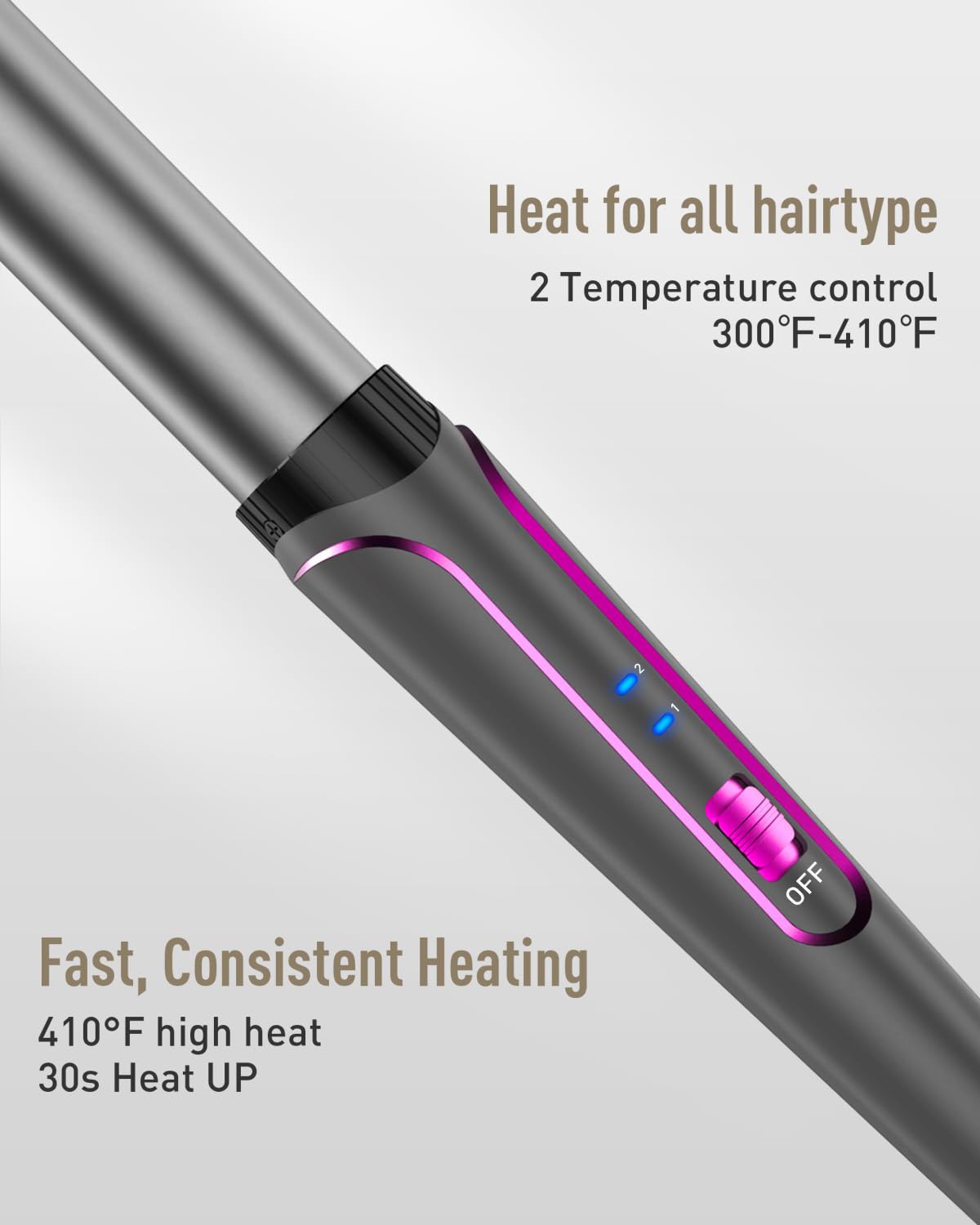 BESTOPE PRO 5 in 1 Curling Wand Set - 3 Barrel Hair Crimper, Fast Heating Ceramic Curling Iron