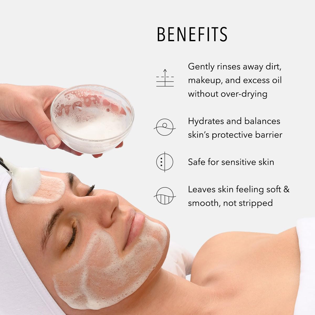 HydroPeptide Cleansing Gel, Toning Face Wash, Effectively Removes Makeup, Dirt, and Excess Oil