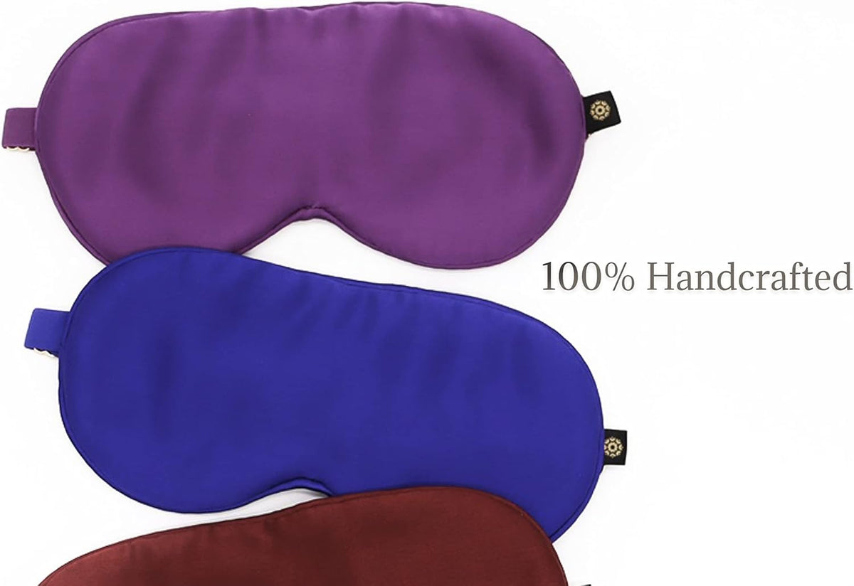 Premium 25 Momme Mulberry Silk Eye Mask for Sleeping (Royal Navy)