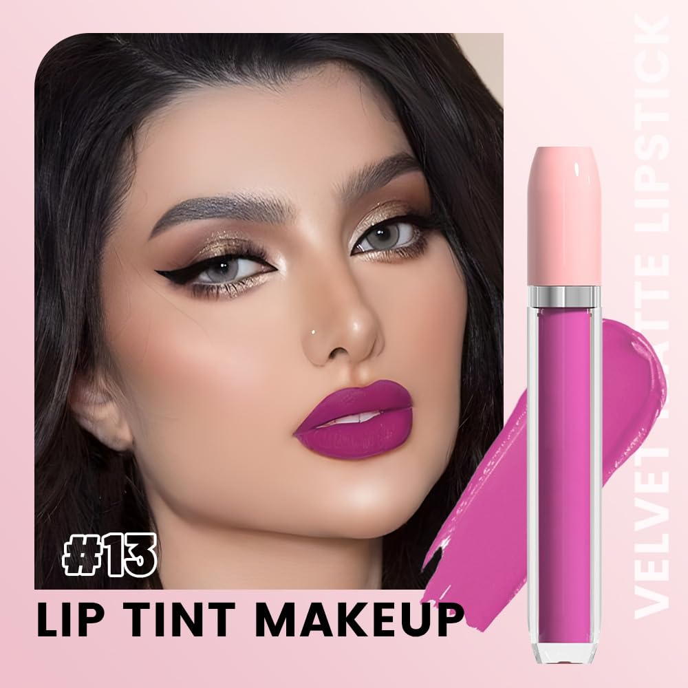 BINGBRUSH Super Matte Longwear No-Budge Stay On Smudge Proof Liquid Lipstick Long Lasting Makeup