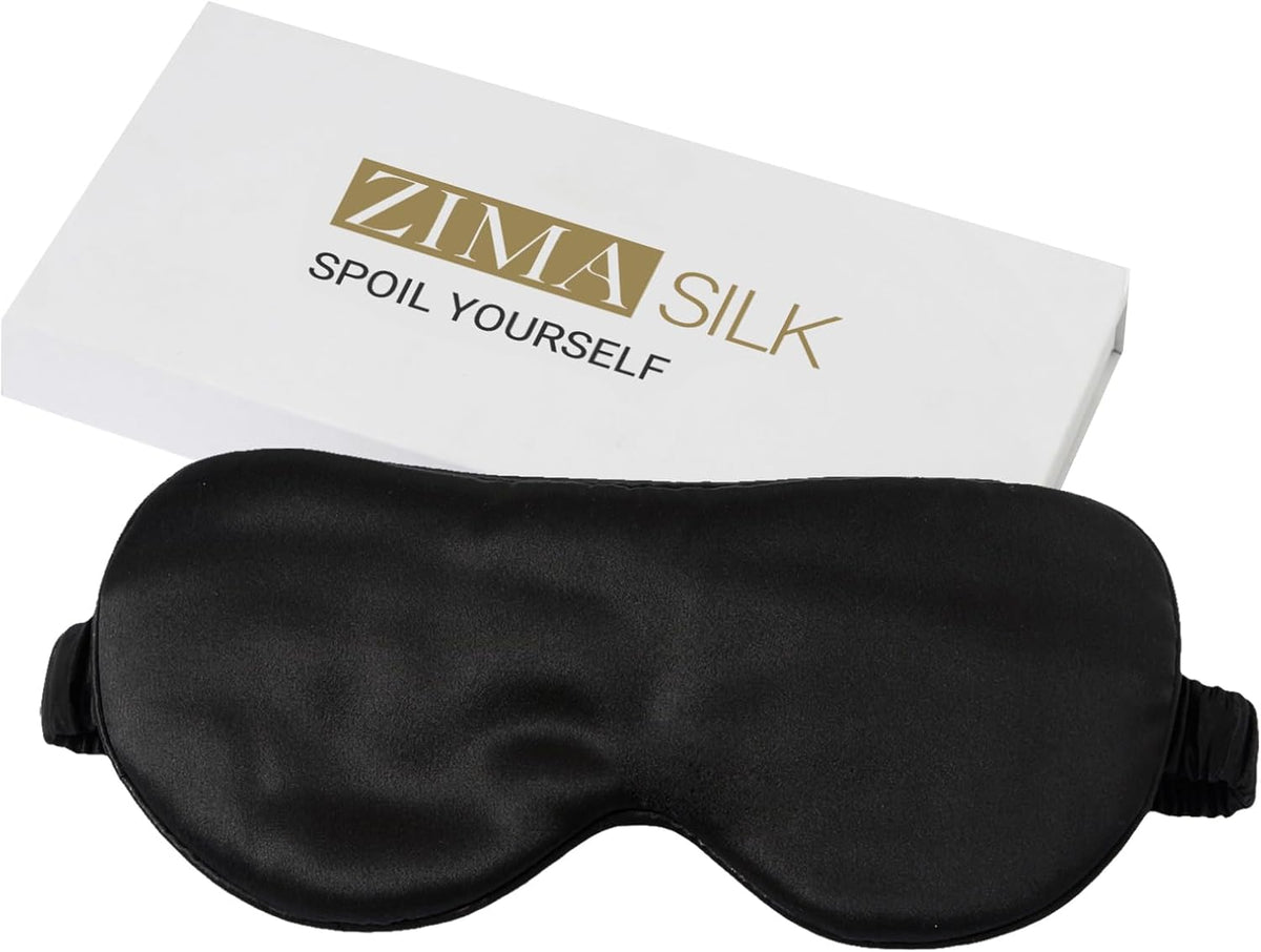 ZIMASILK Adjustable 100% 22 Momme Mulberry Silk Sleep Mask for Sleeping, Filled with Premium