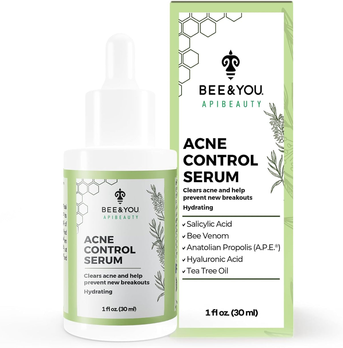 BEE and YOU Acne Treatment with Salicylic Acid, Bee Venom and 100% Natural Propolis Extract Acne