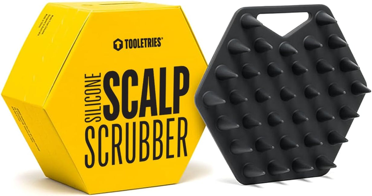 TOOLETRIES Scalp Scrubber - Silicone Exfoliating Hair Scrubber for Men, Bath & Shower Accessories
