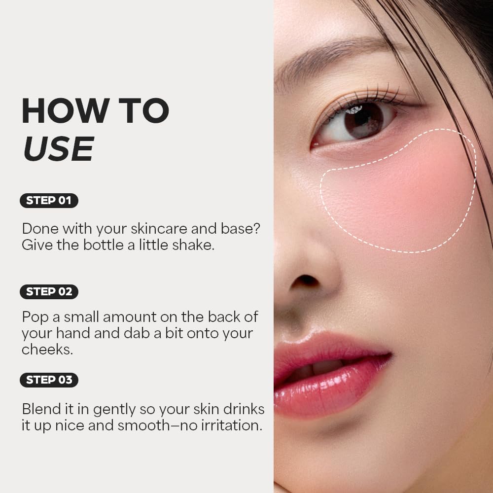 Moist Ampoule Blusher with 50% Moisture Essence | Hydrating & Long-Lasting Blush | 0.68fl.oz (9