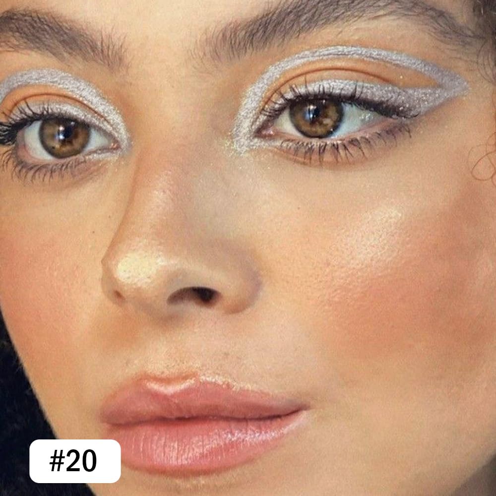 Kaely Gel Eyeliner Pencil for Women, Silver Eye Liner Waterproof Smudge Proof with Sharpener