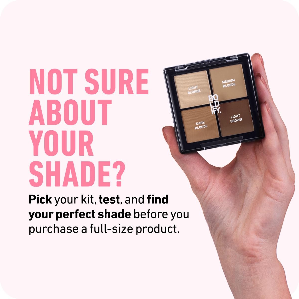 BOLDIFY Hairline Powder Color Sample Kit - Root Touch Up Hair Color for Gray Coverage - Bald Spot