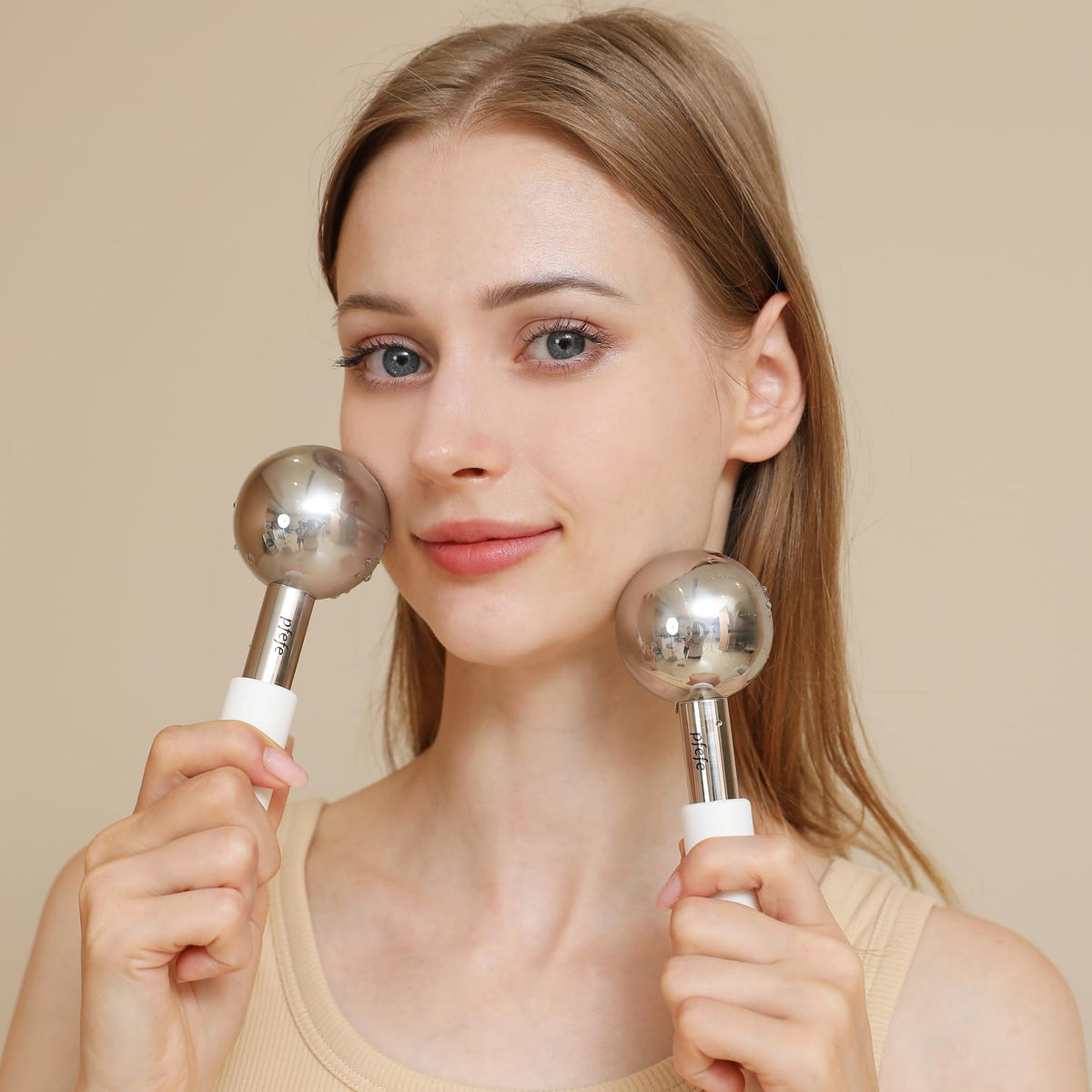 Ice Globes for Face & Eyes, Unbreakable Stainless Steel Cryo Sticks for Beauty Routines, Facials