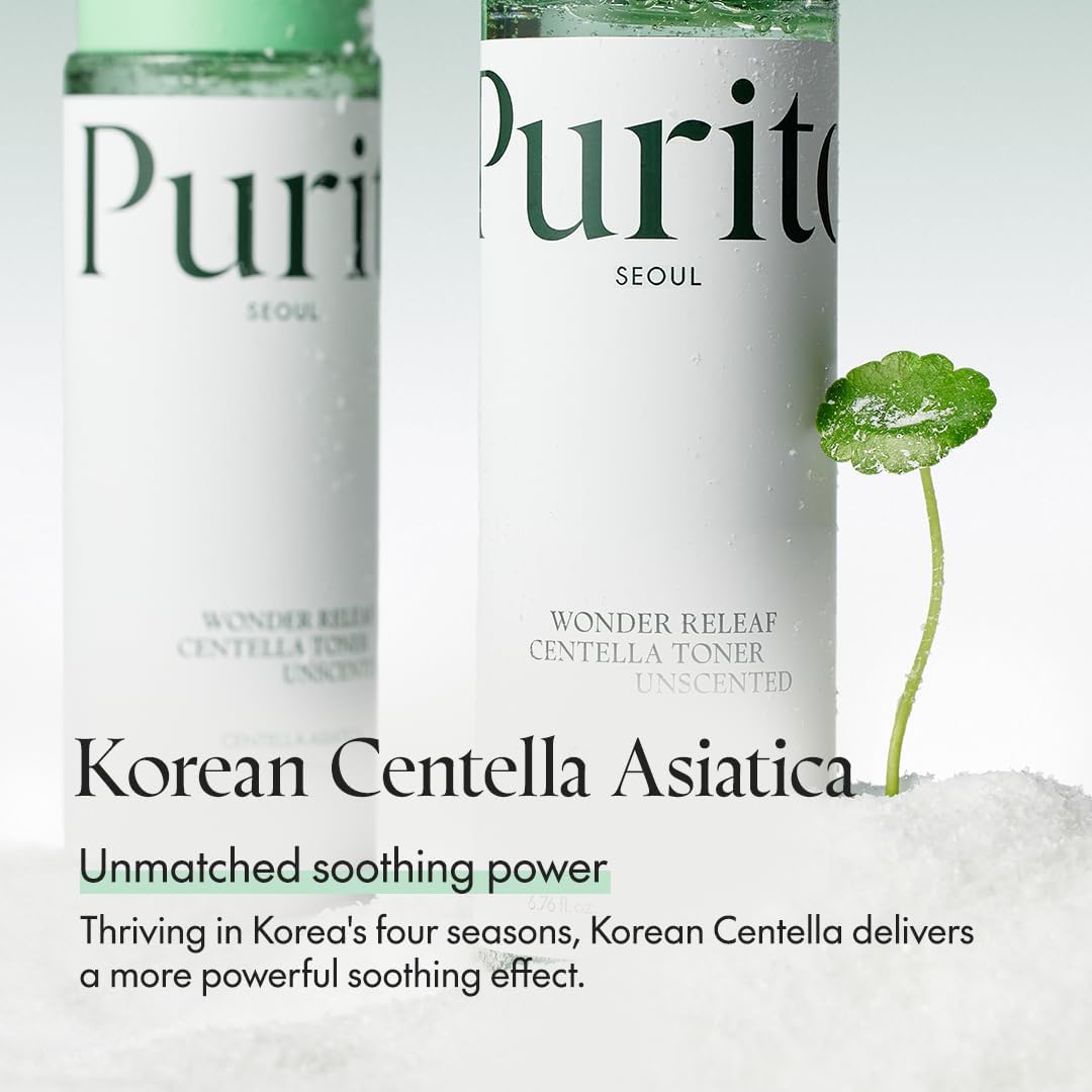 PURITO Seoul Wonder Releaf Centella Toner Unscented Korean Centella, for Sensitive Skin, Soothing