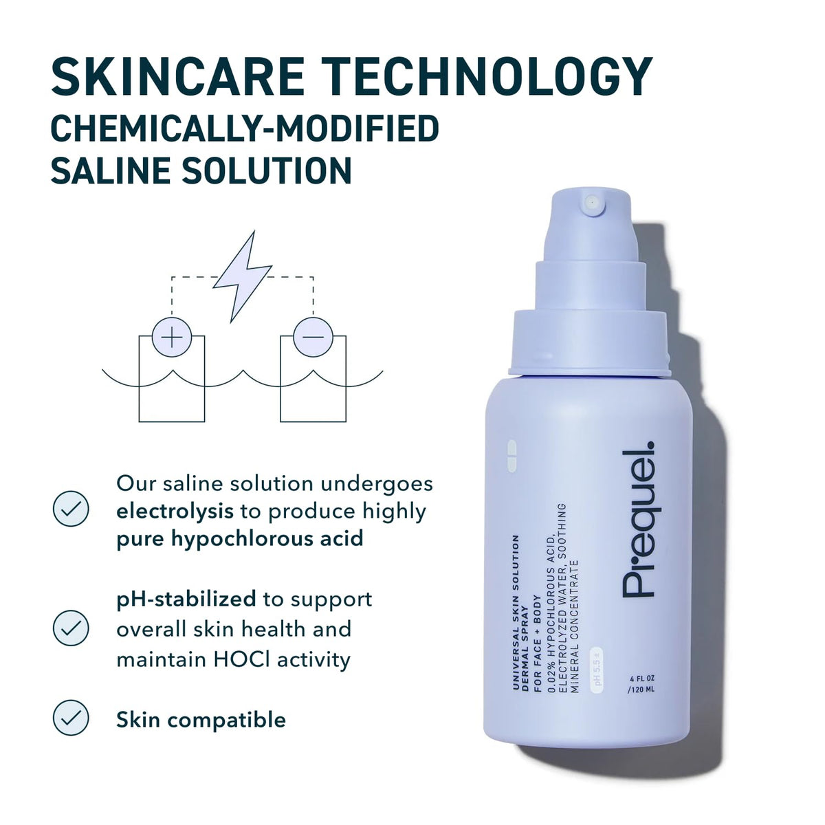Skin Universal Skin Solution Hypochlorous Acid Spray for Face and Body. HOCL Facial Cleanser and
