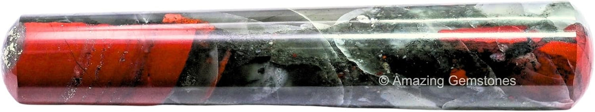 Amazing Gemstone African Bloodstone Crystal Wand Massage Stick - Pelvic Wand Gua Sha for Adults
