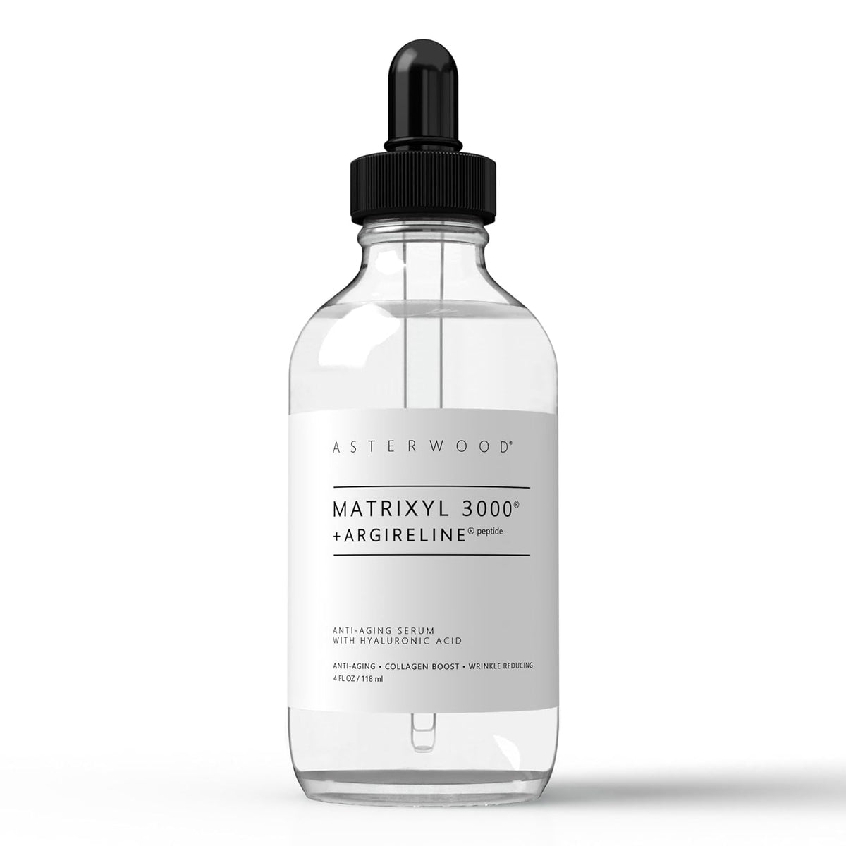 Asterwood Matrixyl 3000 + Argireline Serum with Hyaluronic Acid - Anti-Aging, Wrinkle Reducing