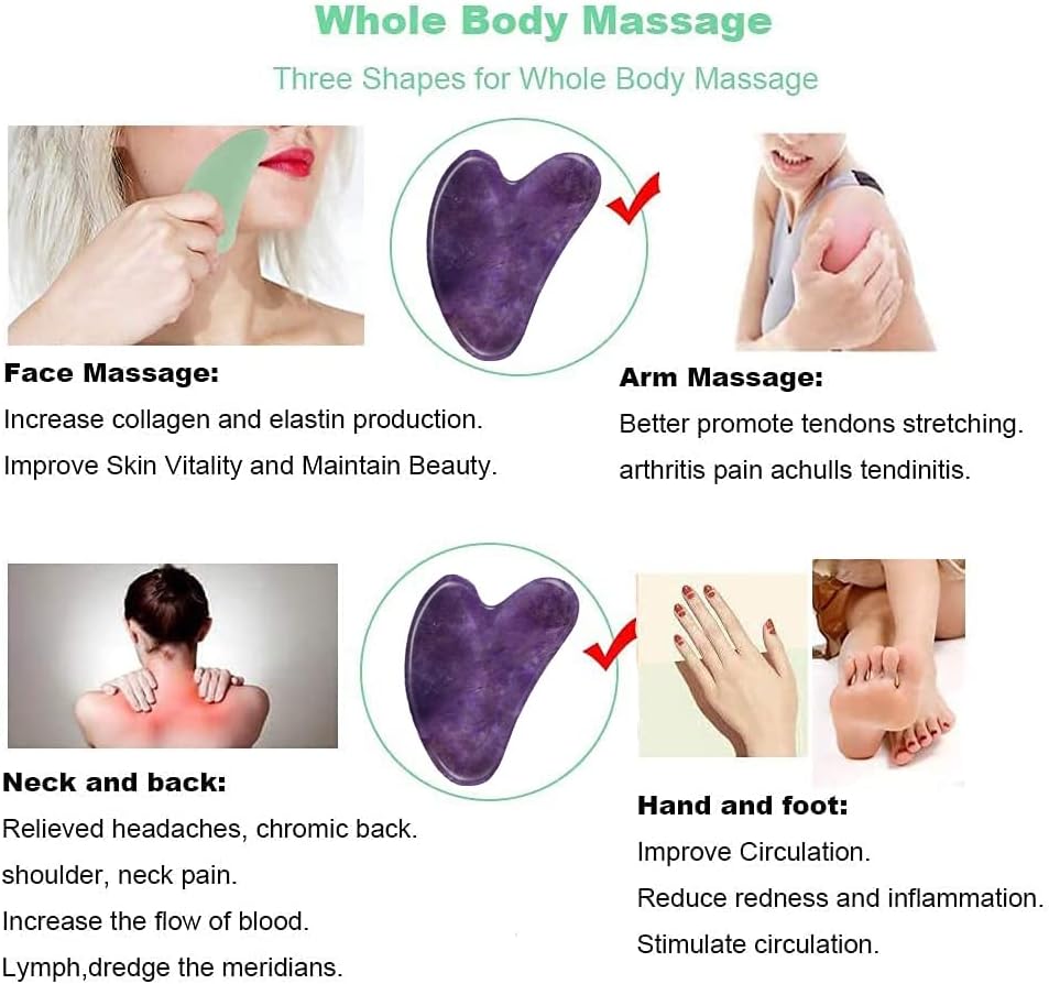 Ditind Gua Sha, Gua Sha Facial Tools, Guasha Tool for Face Tighten Skin, Gua Sha Massage Beauty