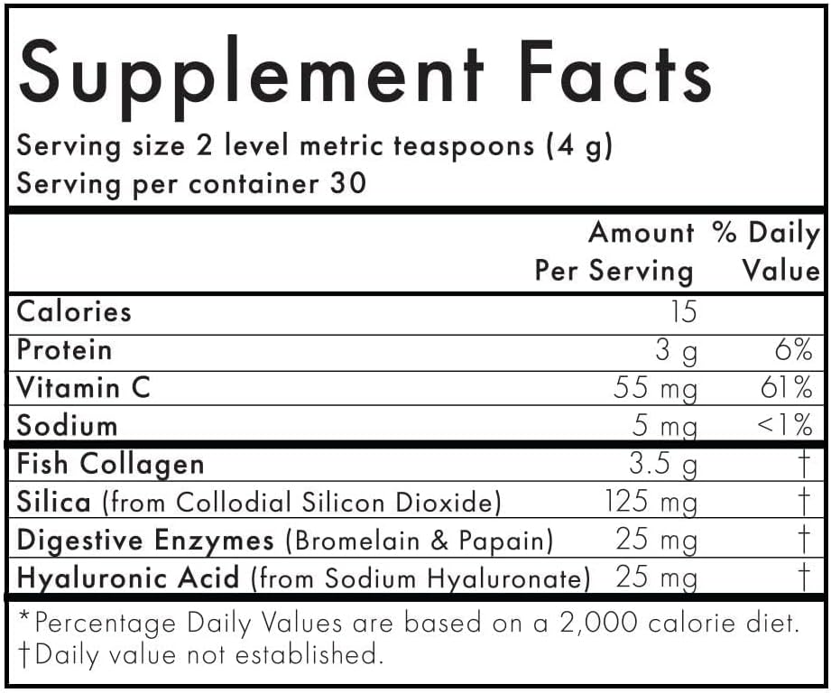 WelleCo The Collagen Elixir Collagen Powder, Marine Collagen Peptides with Vitamin C, Hyaluronic
