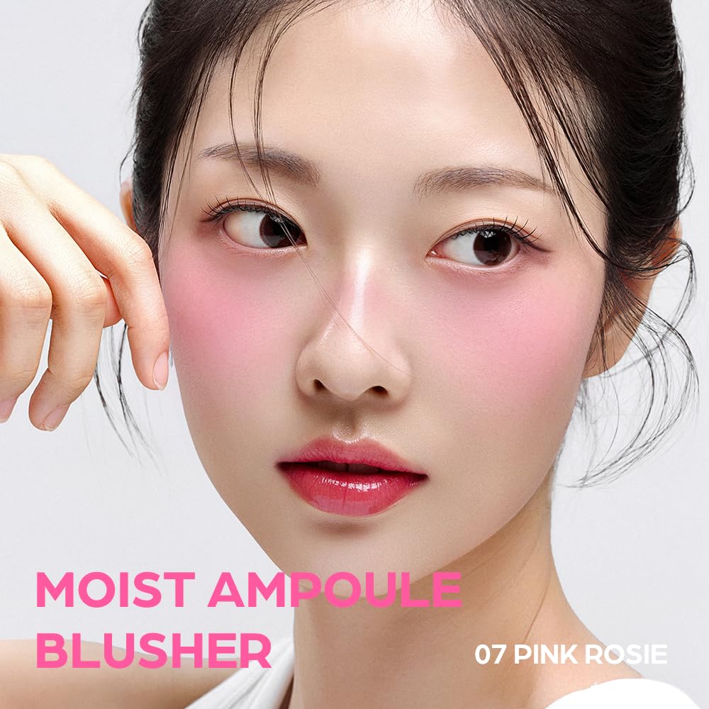 Moist Ampoule Blusher with 50% Moisture Essence | Hydrating & Long-Lasting Blush | 0.68fl.oz (9