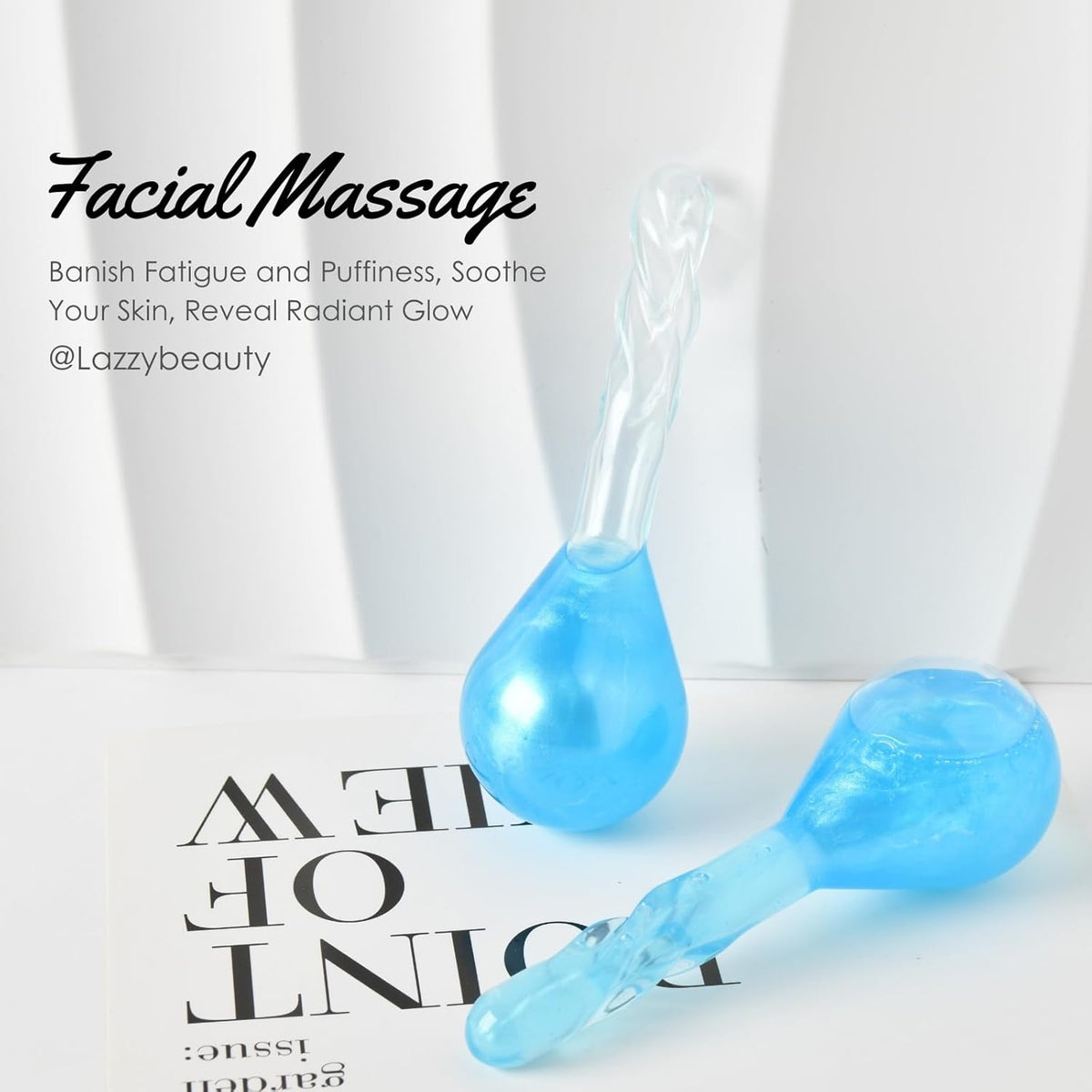 Facial Ice Globes Cryo Sticks, Cooling Beauty Tool for Face, Neck & Eyes, Helps Reduce Puffiness