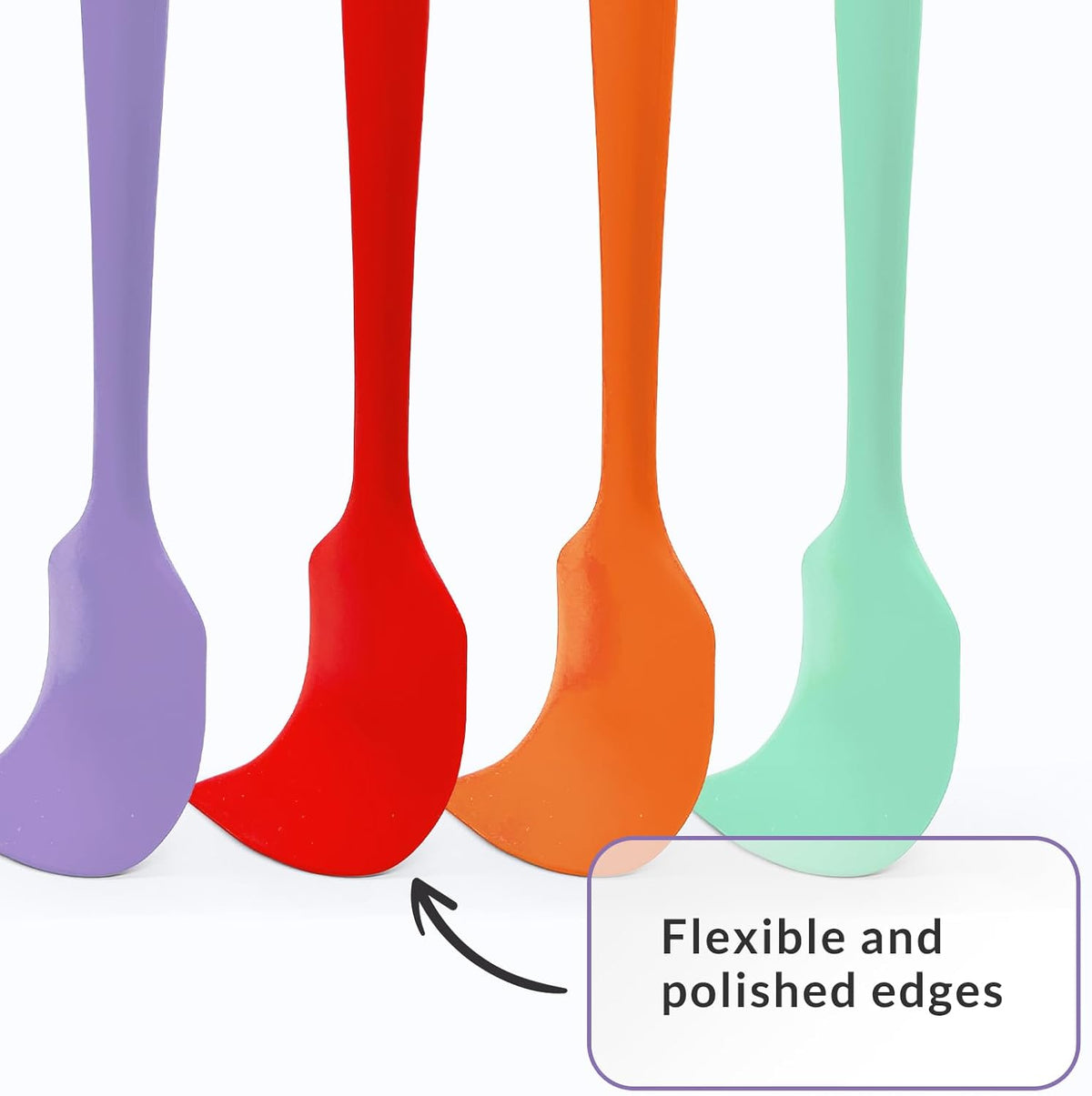 Elihome Classic Silicone Spoonula - Non-Stick Heat Resistant Silicone Scraper Spatula for Mixing