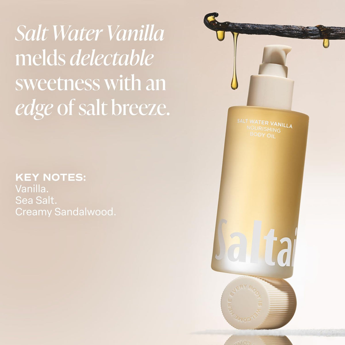 Saltair Body Oil. Luxurious Salt Water Vanilla After Shower and Bath Oil Moisturizer for Women and