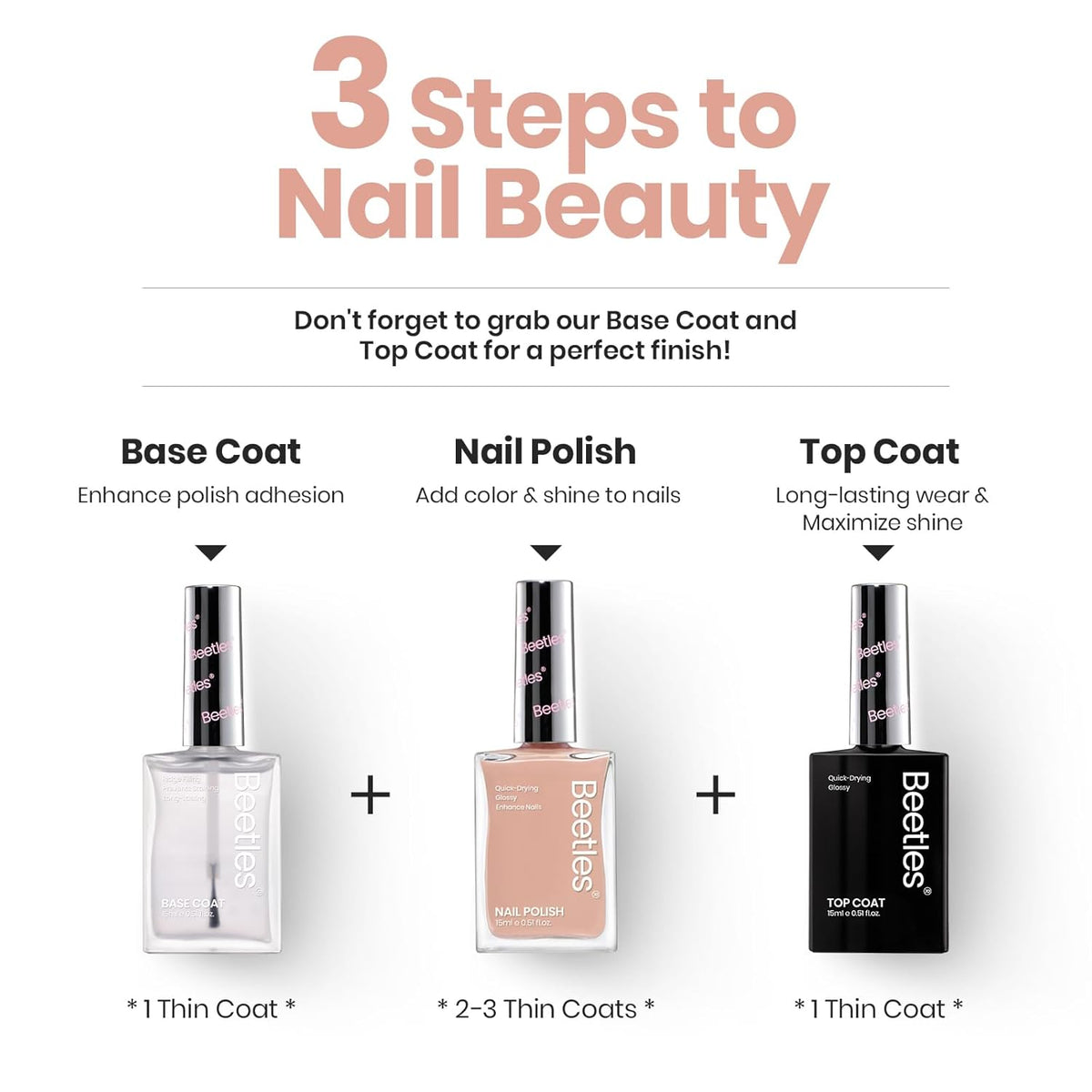 Beetles Nail Polish - Jelly Nail Polish Nude Nail Concealer Fast Dry Quick Natural Brown Nail