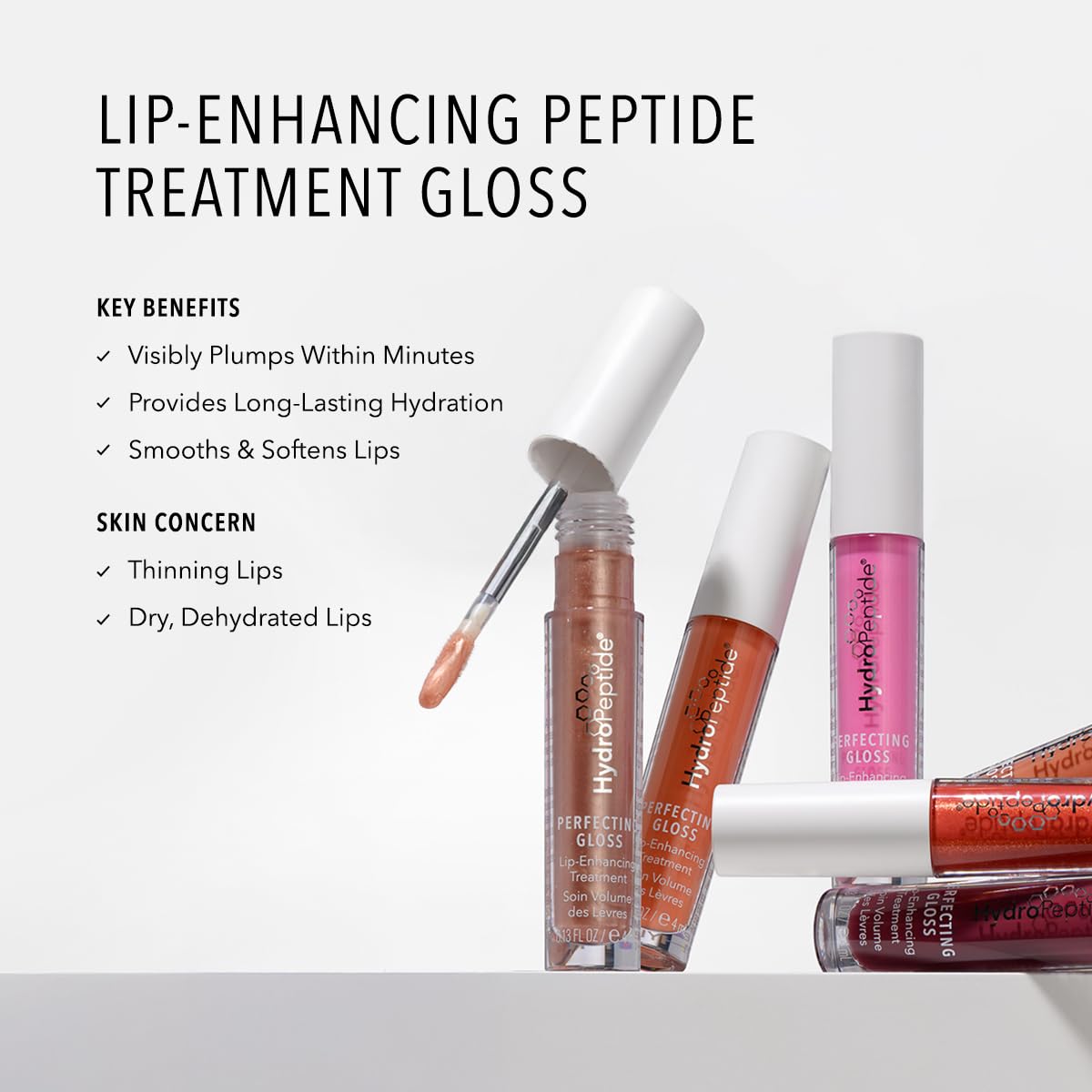 HydroPeptide Perfecting Gloss, Lip Plumping Gloss & Hydrating Treatment, Volumizing