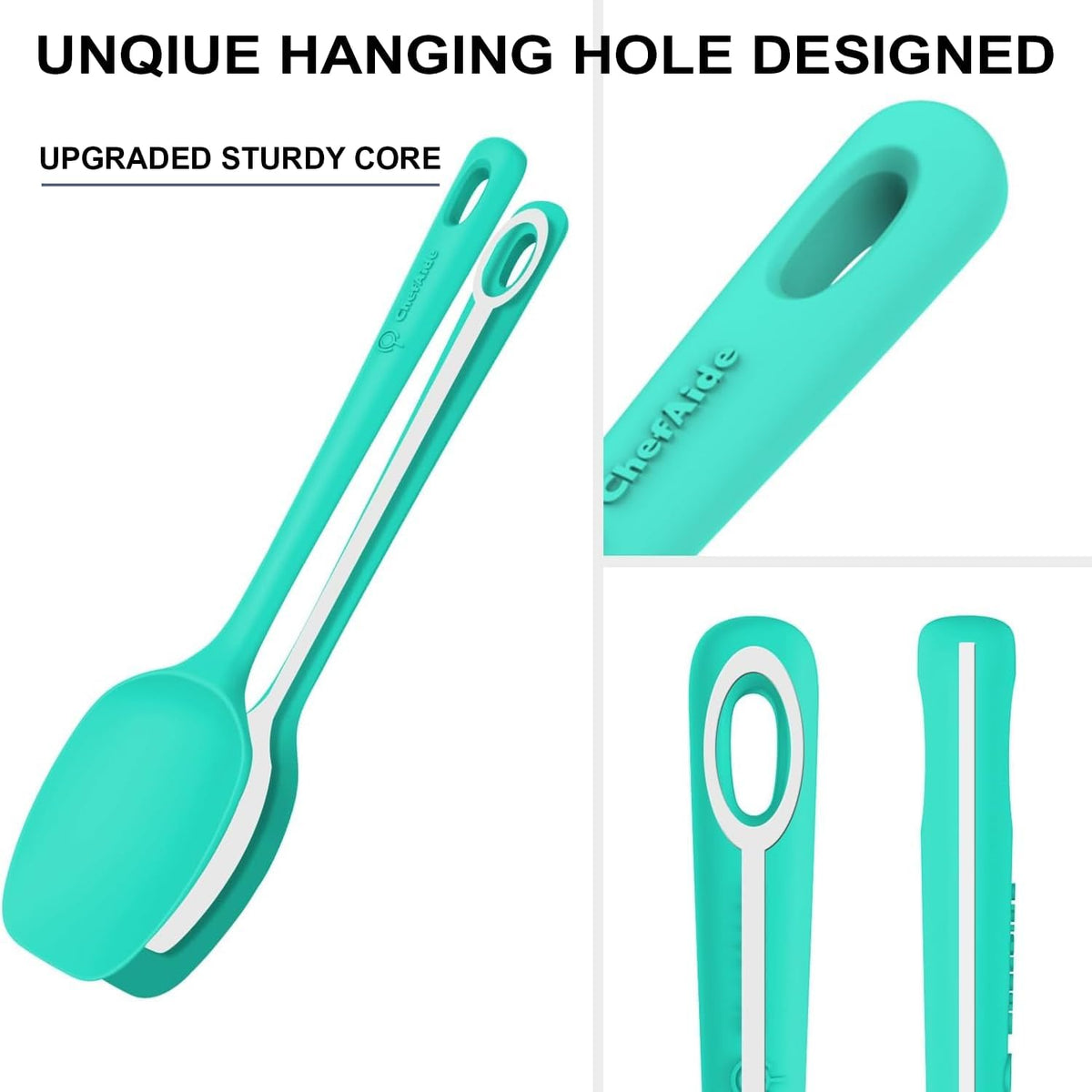 5 Pieces Silicone Spatula Set, Food Grade Rubber Spatula, Upgrade Strong Handle with Ergonomic