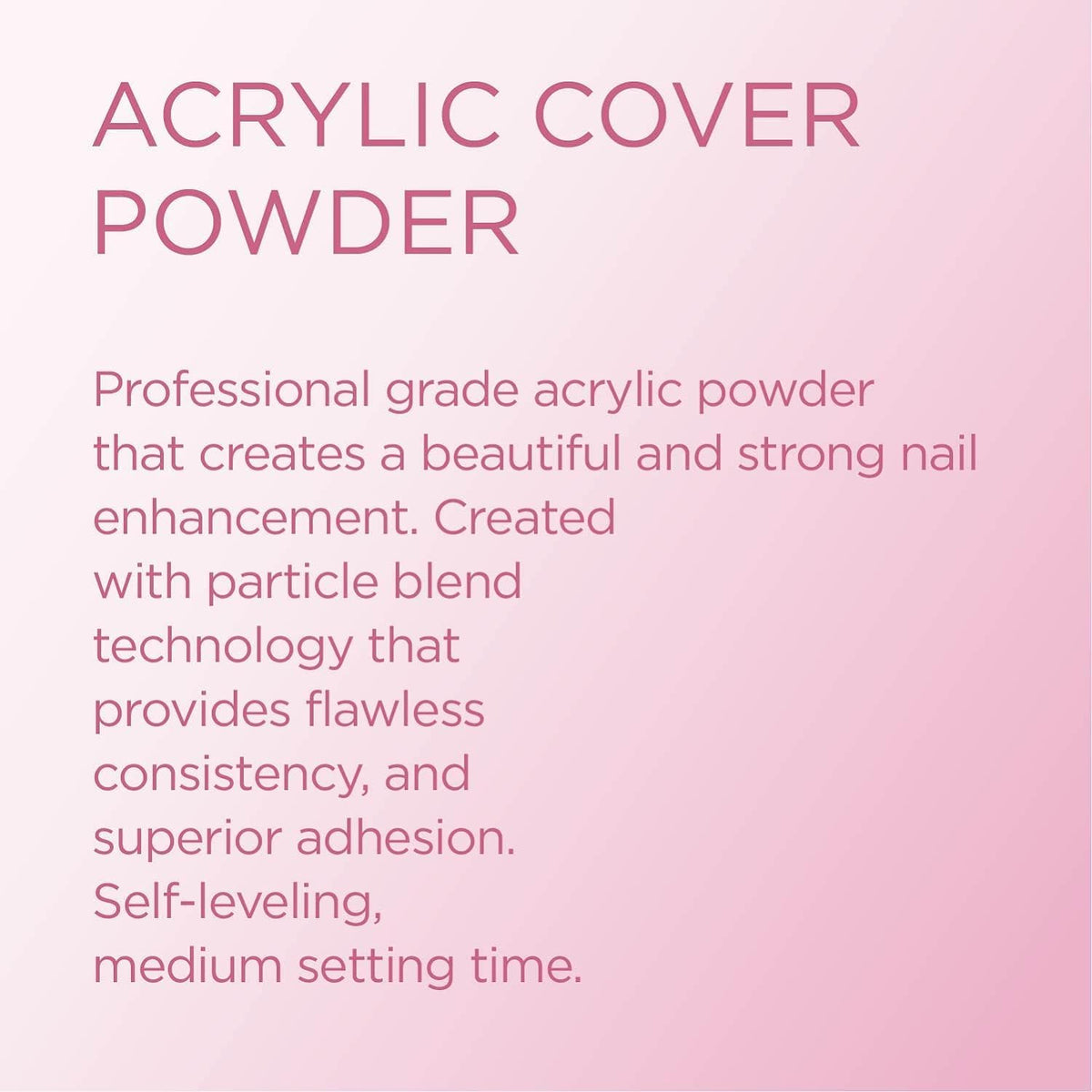 Young Nails Acrylic Cover Powder - Self-Leveling Acrylic Nail Powder, Clear Nude Pink White Acrylic