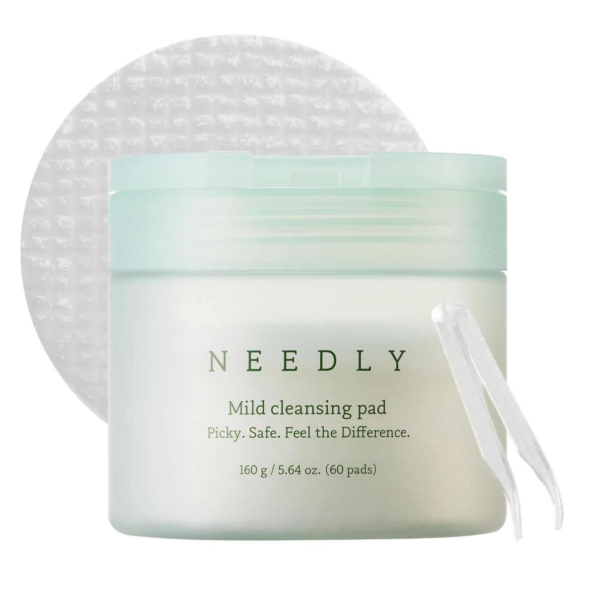 NEEDLY Mild Cleansing Pad, Makeup Remover for Sensitive Skin, Triple Deep Cleansing, Barrier Care