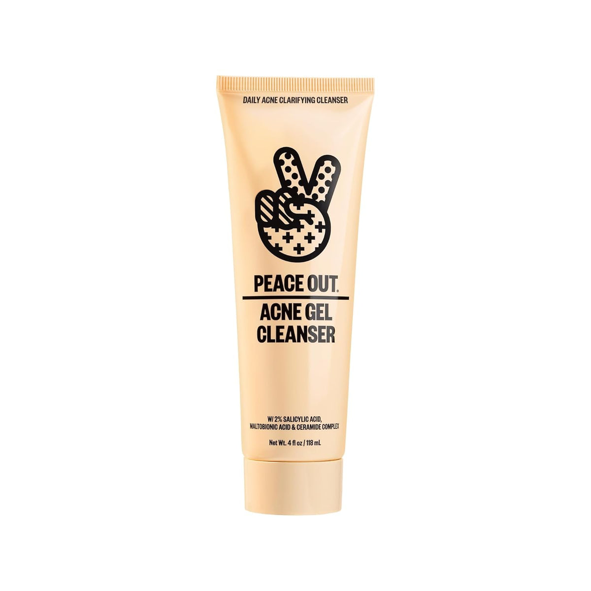 PEACE OUT Skincare Acne Gel Cleanser, Boost Skin Barrier and Help Diminish Blemishes, Daily Acne