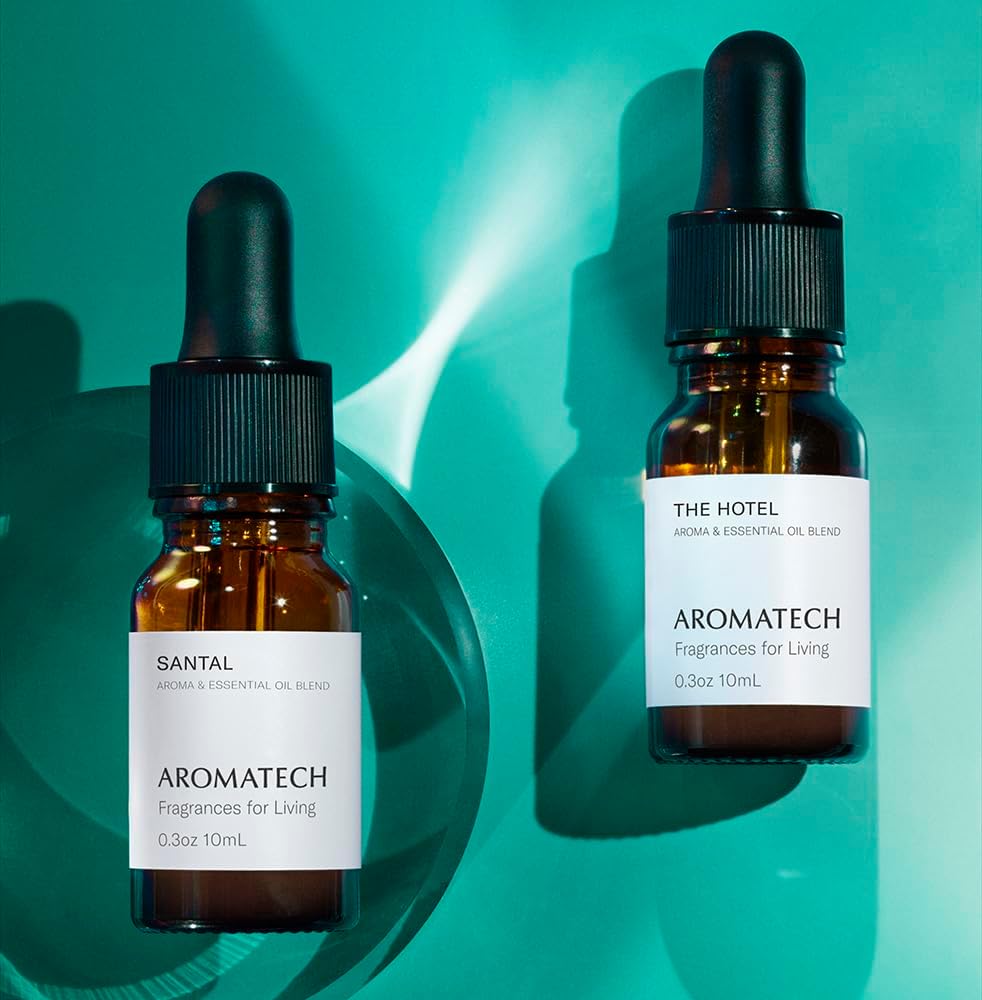 AromaTech Santal & The Hotel Set | Gift Set of Aroma Diffuser Essential Oils Blend of Santal