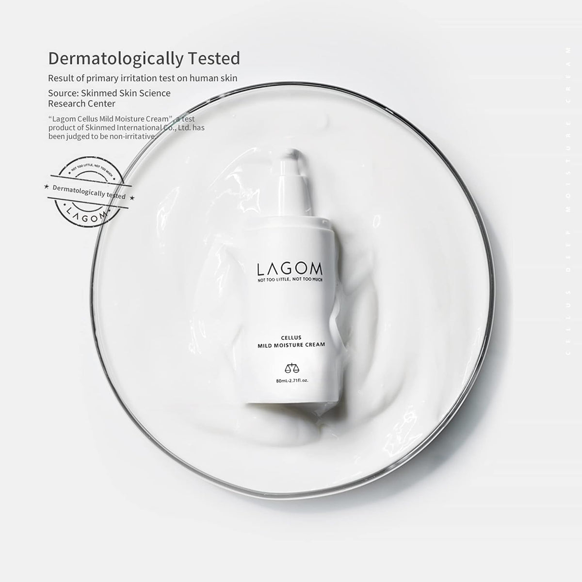 LAGOM Cellus Mild Moisture Cream with D-panthenol, Natural Moisturizer, Hypoallergenic