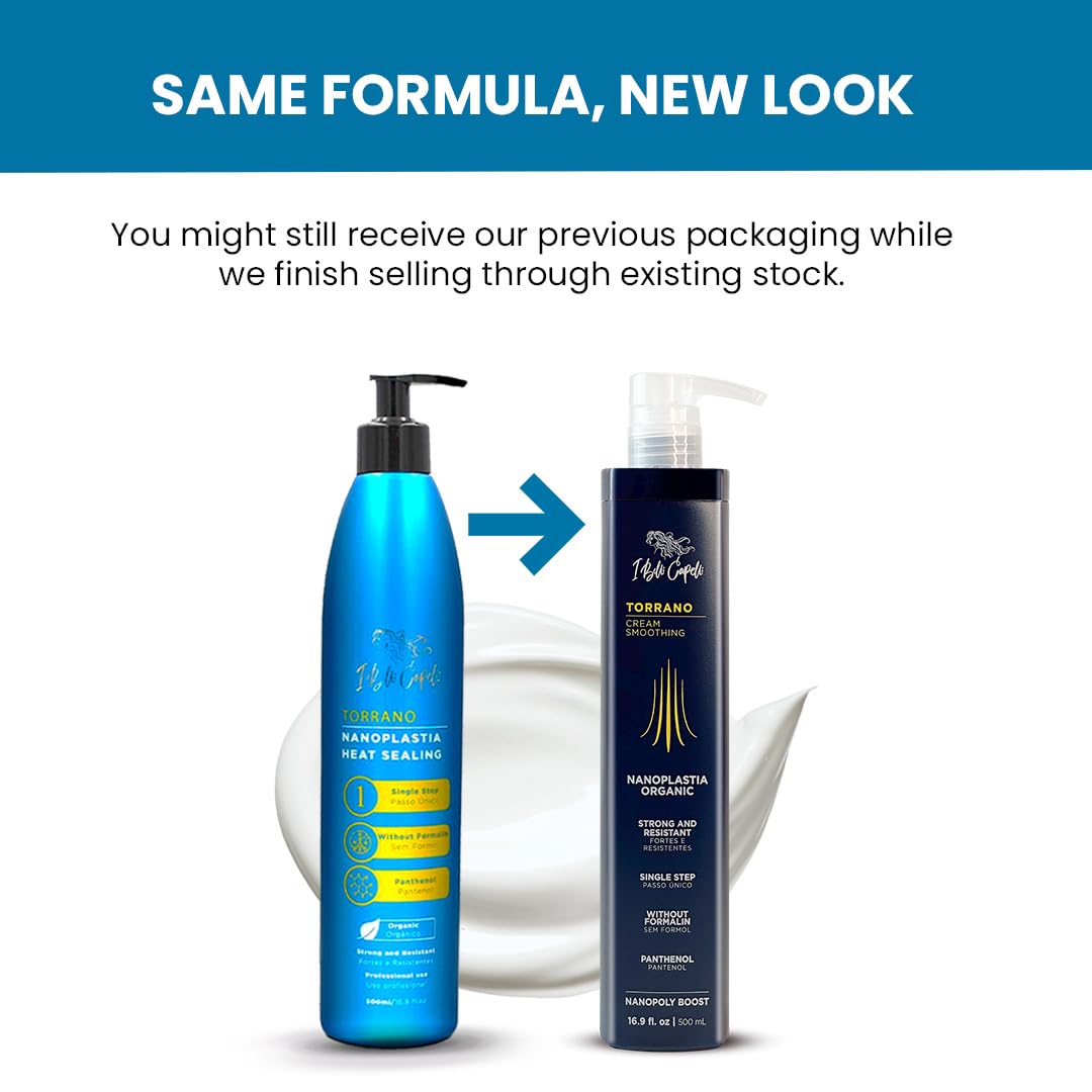 Torrano Cream Nano Keratin Hair Treatment, Straightening Hair 1 Step, Formaldehyde Free-Nanoplastia