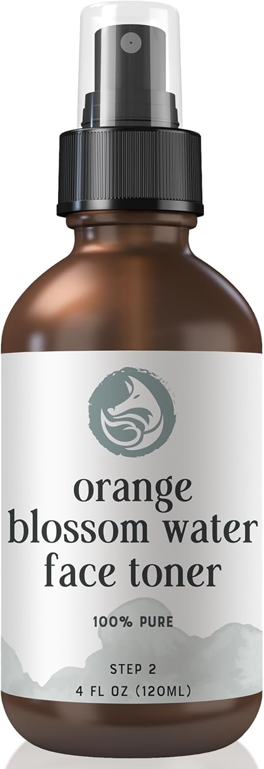 Orange Blossom Water Face Toner - Alcohol-Free Daily Facial Toner Spray 100% Natural for Sensitive