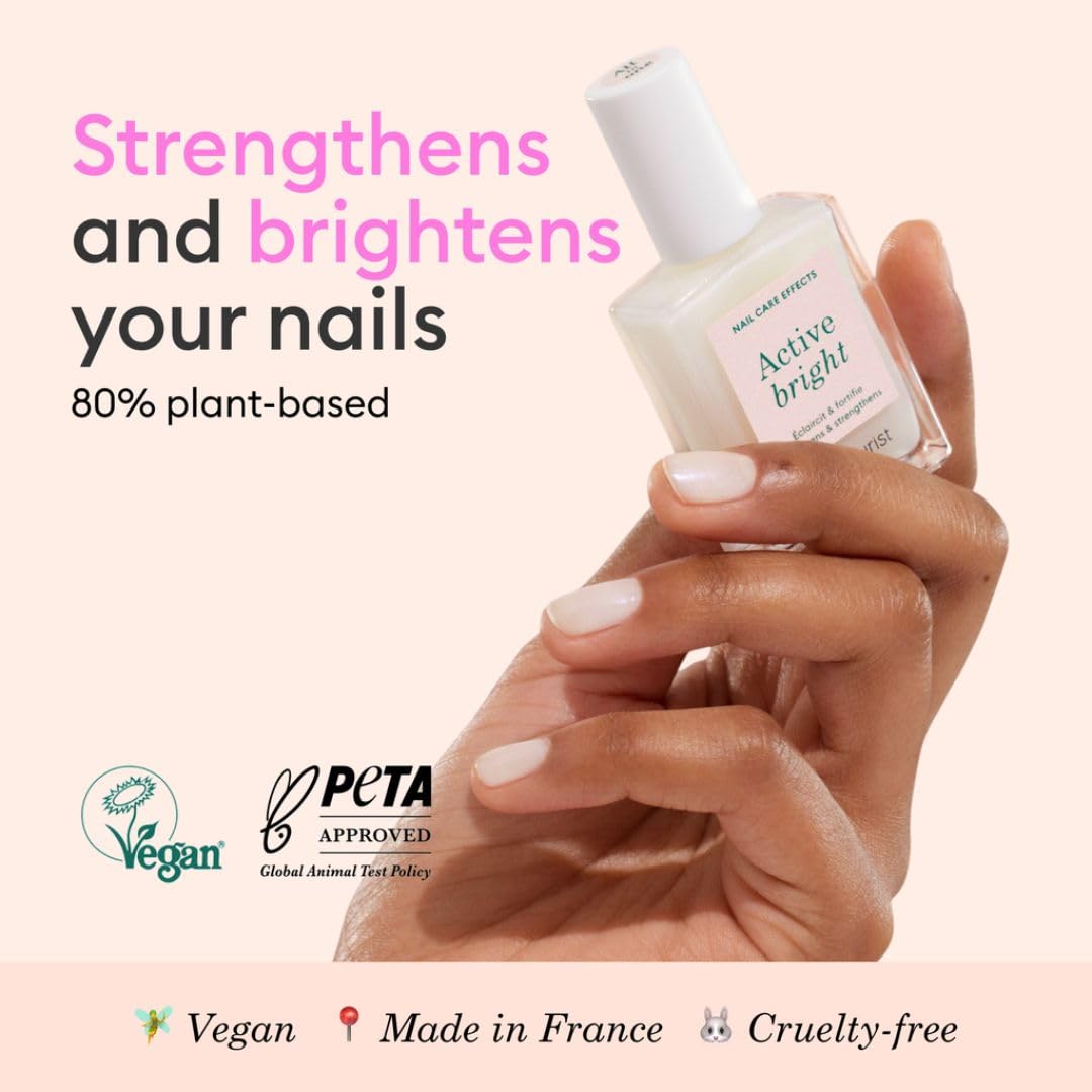 Manucurist Active Bright All in One Nail Perfector: Brightening Treatment Polish & Care - No Lamp