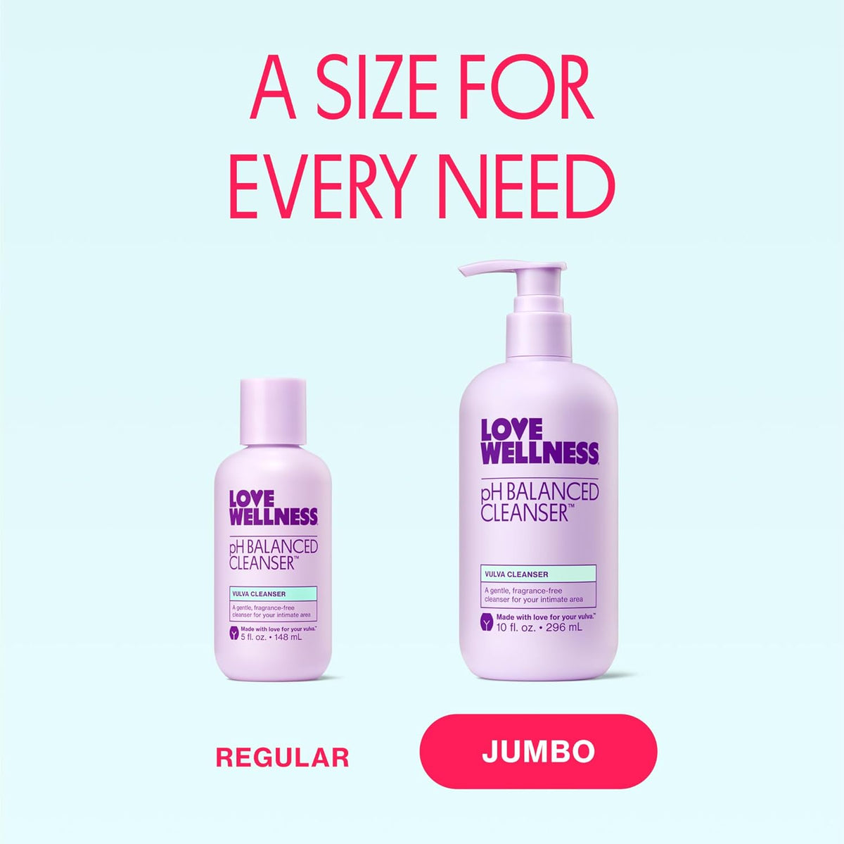 Love Wellness pH Balancing Cleanser | Feminine Vulva Wash for Intimate Health & Hygiene |
