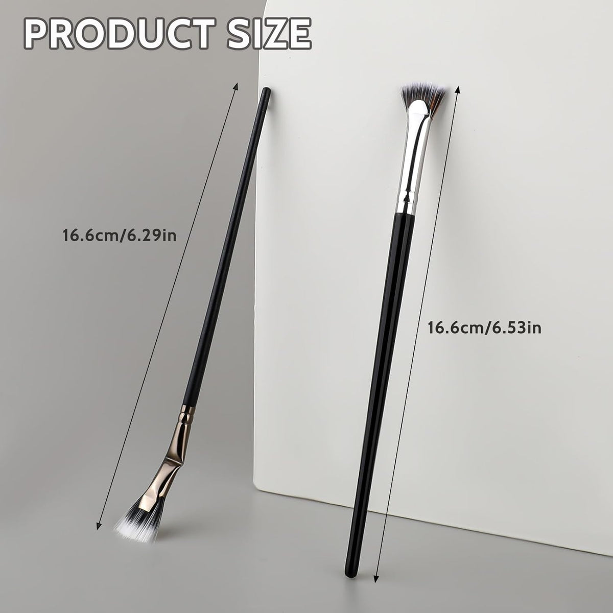 2Pcs Folding Angle Scalloped Lash Brush Multifunctional Fan Shaped Lashes Wand New Angled Eyelash