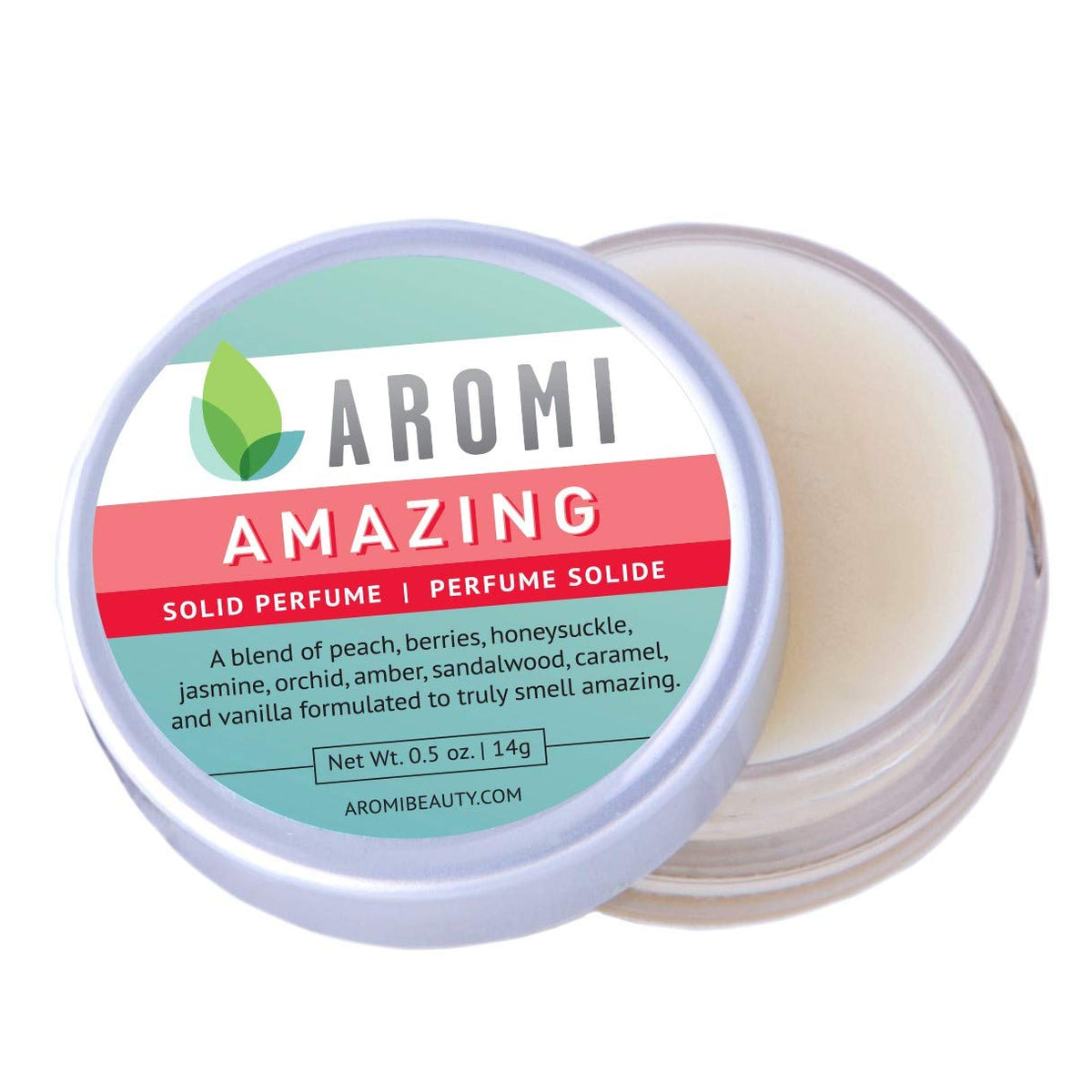 Aromi Amazing Solid Perfume | Fruity, Floral Fragrance, Vegan & Cruelty-free, Travel Scent, Women’s