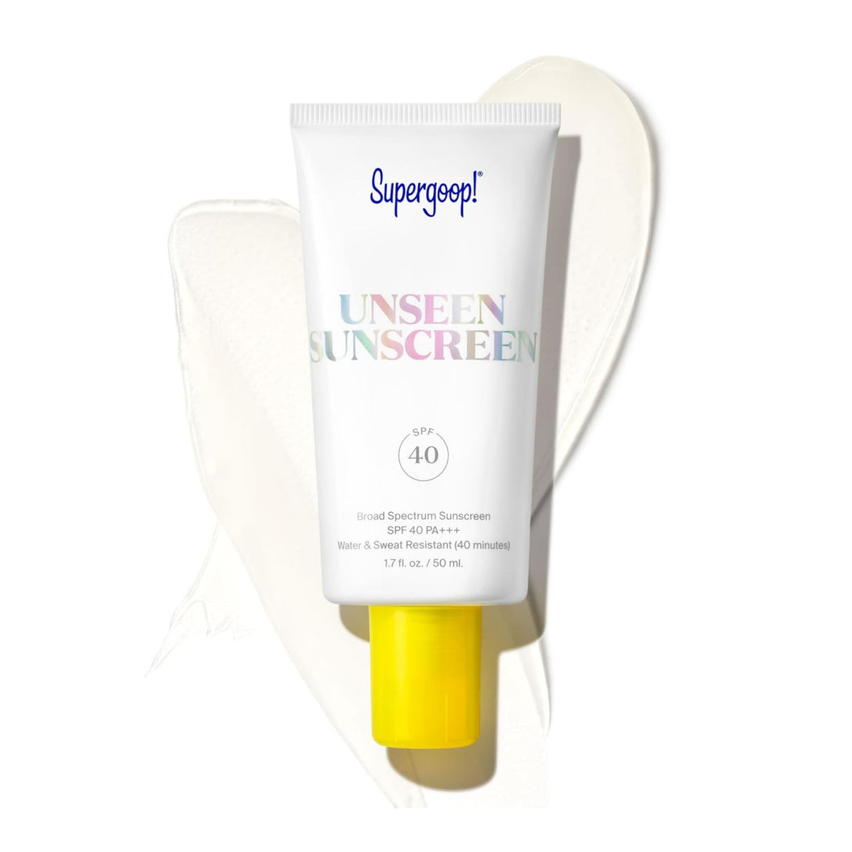 Supergoop! Unseen Sunscreen - SPF 40 - Invisible, Broad Spectrum Face Sunscreen + Makeup-Gripping