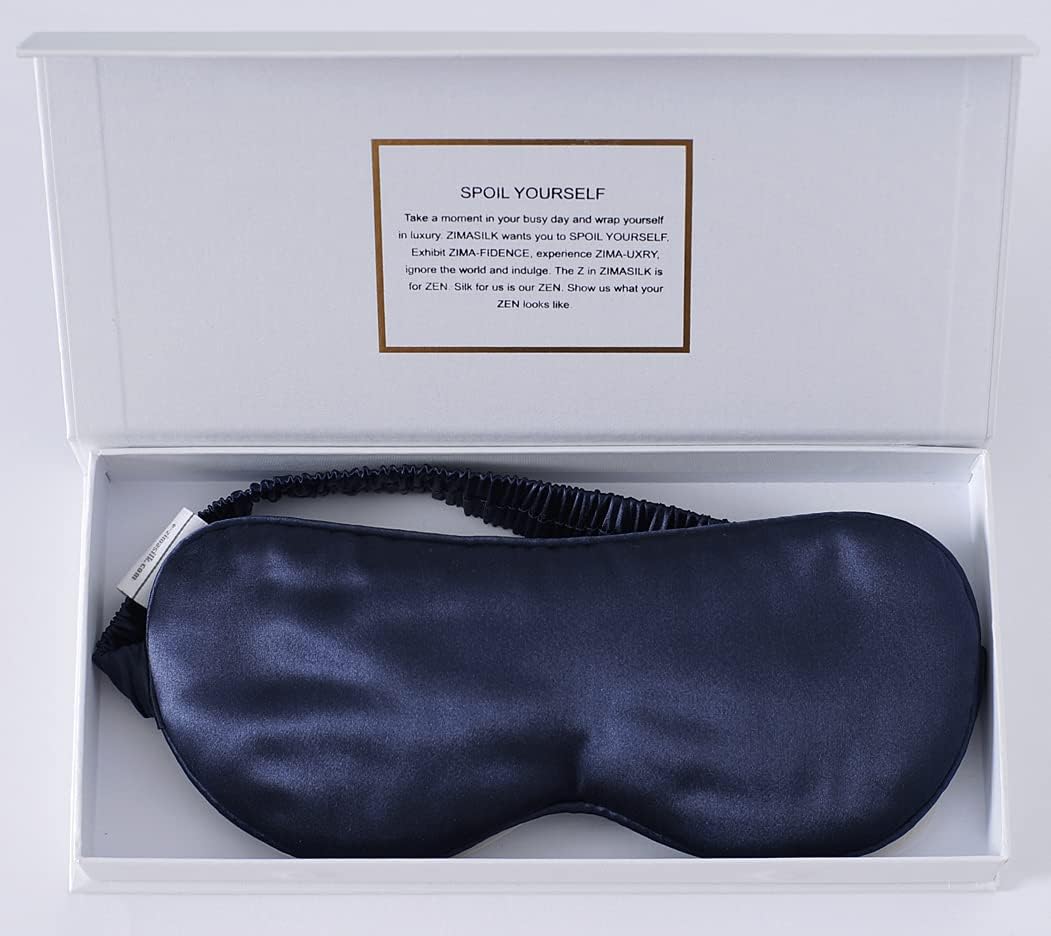 ZIMASILK Adjustable 100% 22 Momme Mulberry Silk Sleep Mask for Sleeping, Filled with Premium